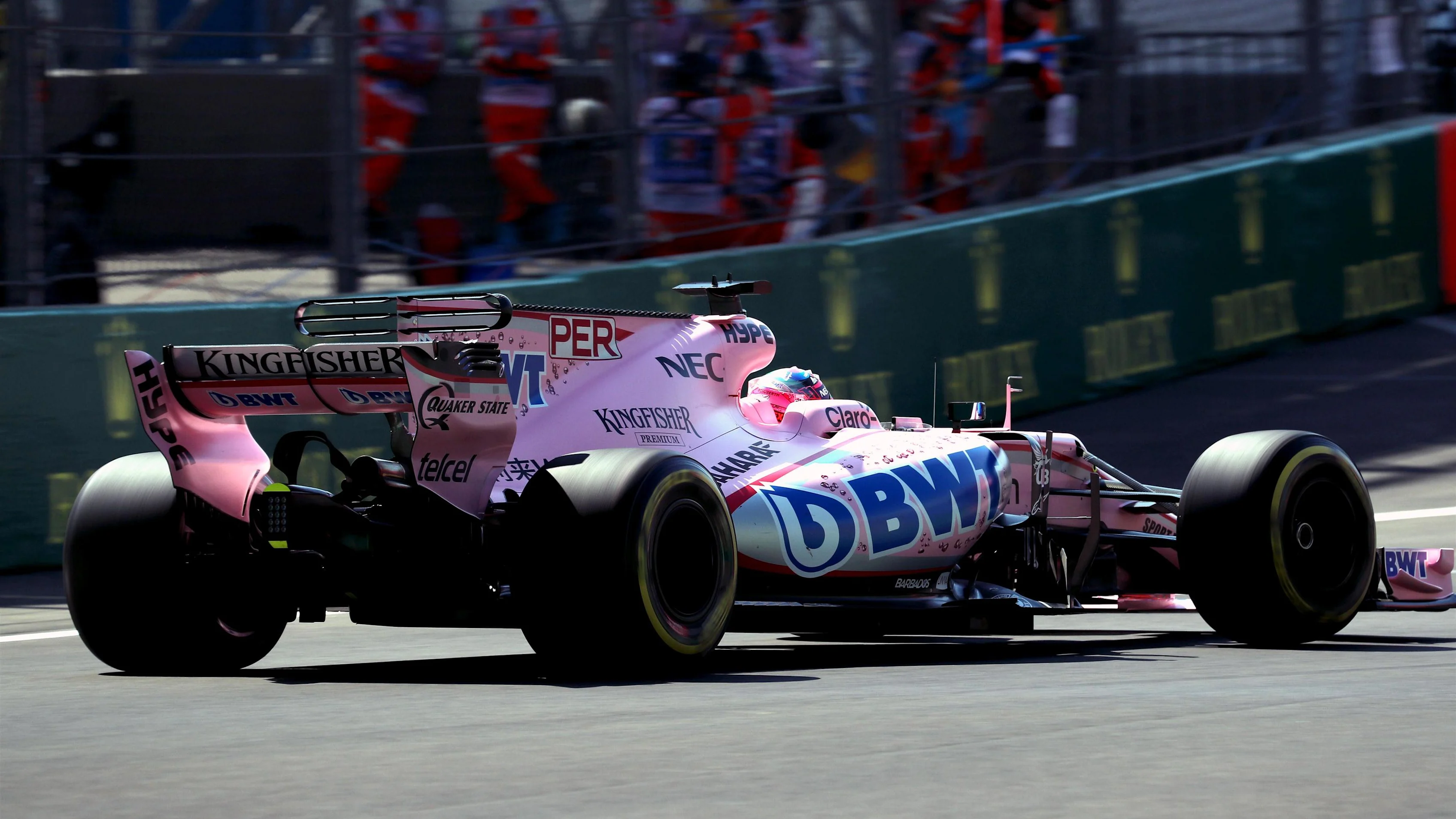 Sergio Perez (MEX) Force India VJM10 at Formula One World Championship, Rd18, Mexican Grand Prix, Practice, Circuit Hermanos Rodriguez, Mexico City, Mexico, Friday 27 October 2017. © Kym Illman/Sutton Images