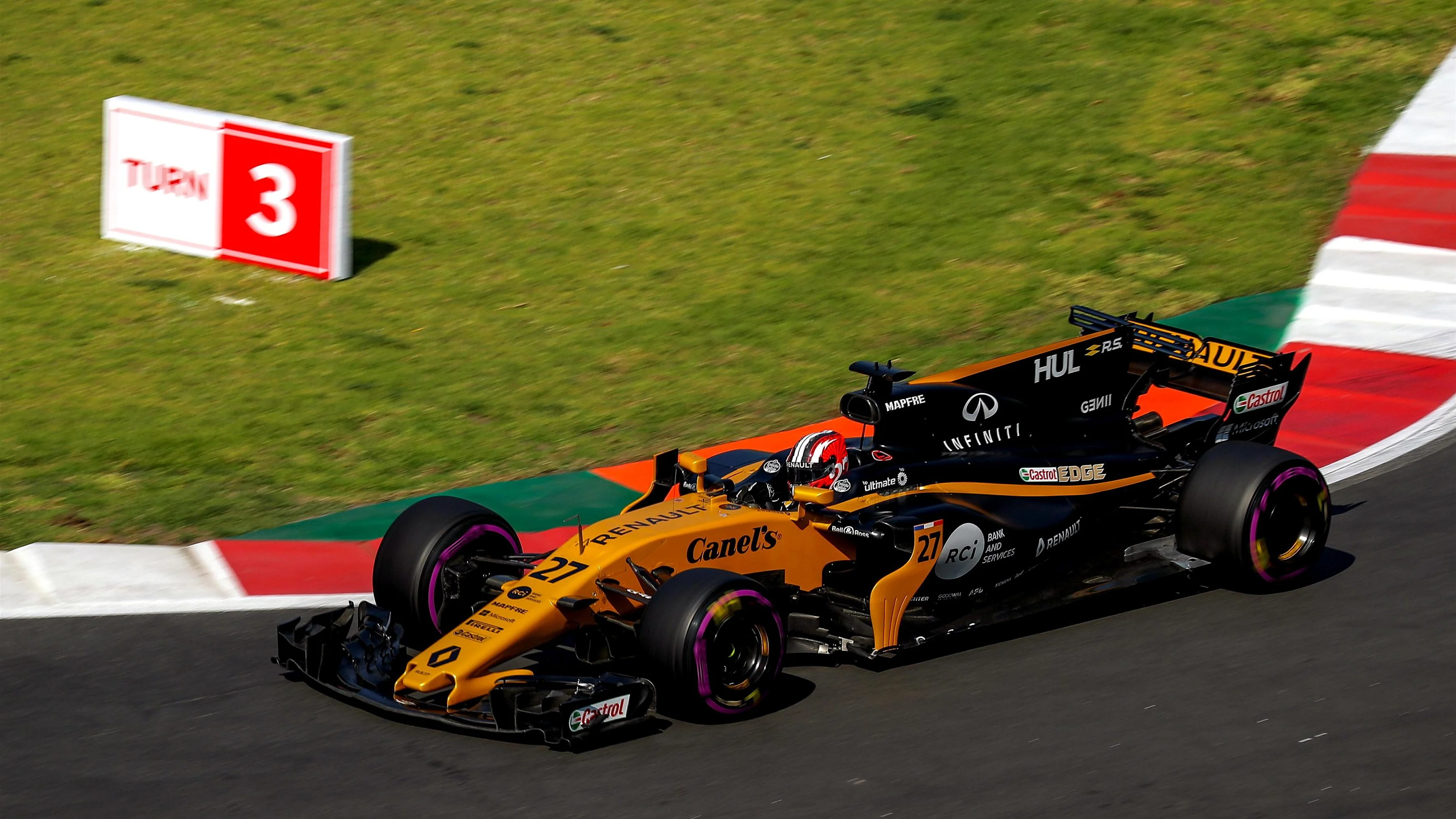 Nico Hulkenberg (GER) Renault Sport F1 Team RS17 at Formula One World Championship, Rd18, Mexican Grand Prix, Practice, Circuit Hermanos Rodriguez, Mexico City, Mexico, Friday 27 October 2017. © Kym Illman/Sutton Images