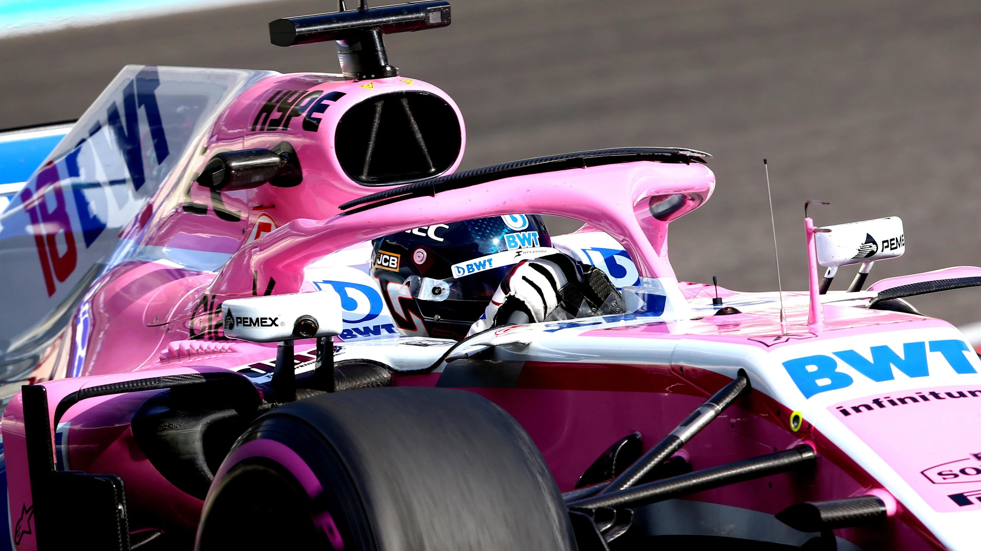Lance Stroll, Racing Point Force India VJM11 at Formula One Testing, Day Two, Yas Marina Circuit,