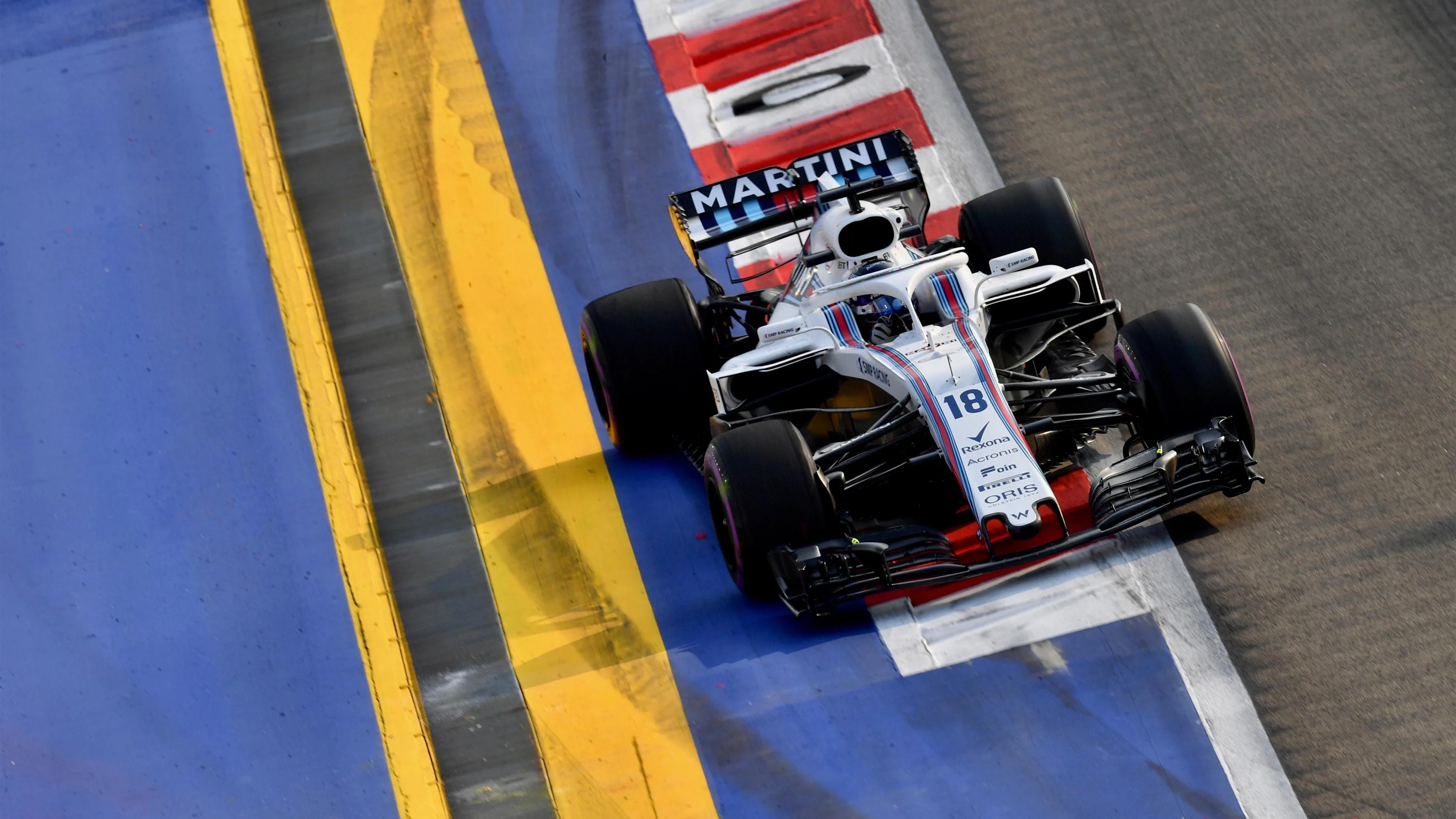 Lance Stroll, Williams FW41 at Formula One World Championship, Rd15, Singapore Grand Prix,