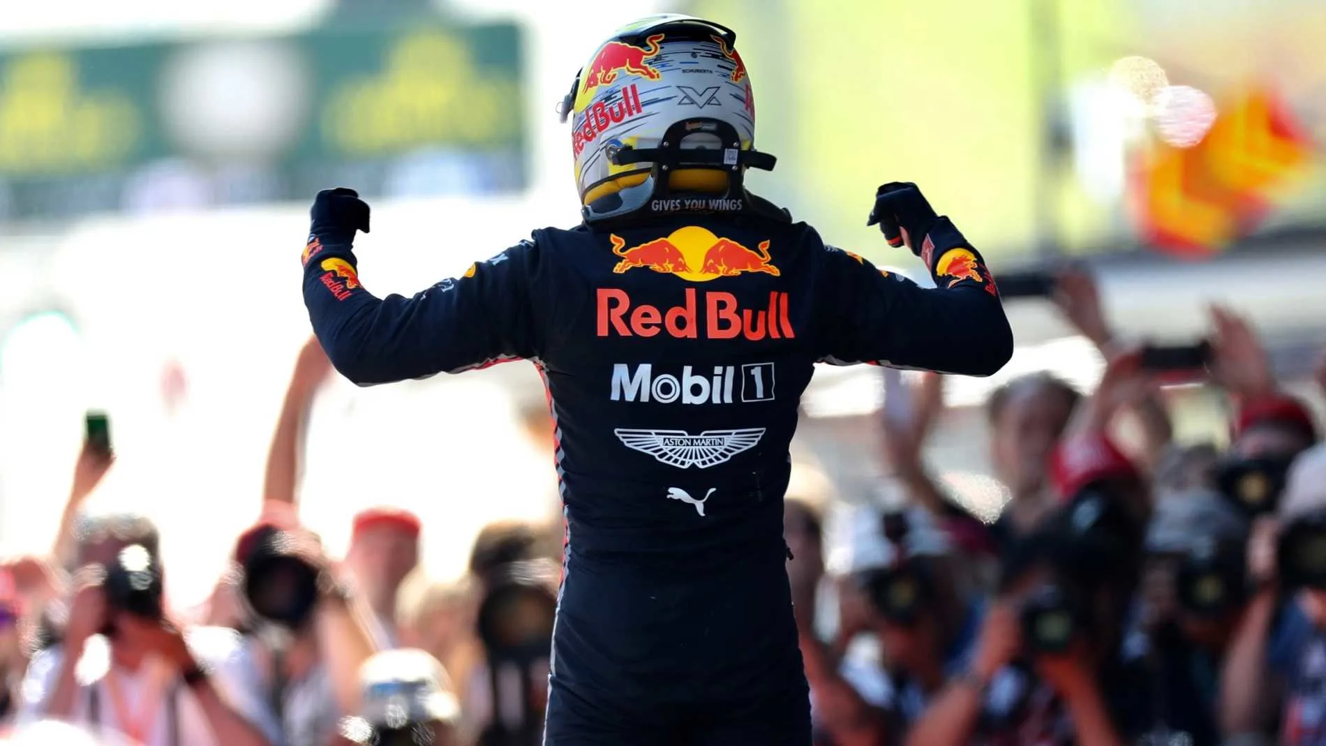 RED BULL RING, AUSTRIA - JUNE 30: Max Verstappen, Red Bull Racing, 1st position, celebrates in Parc