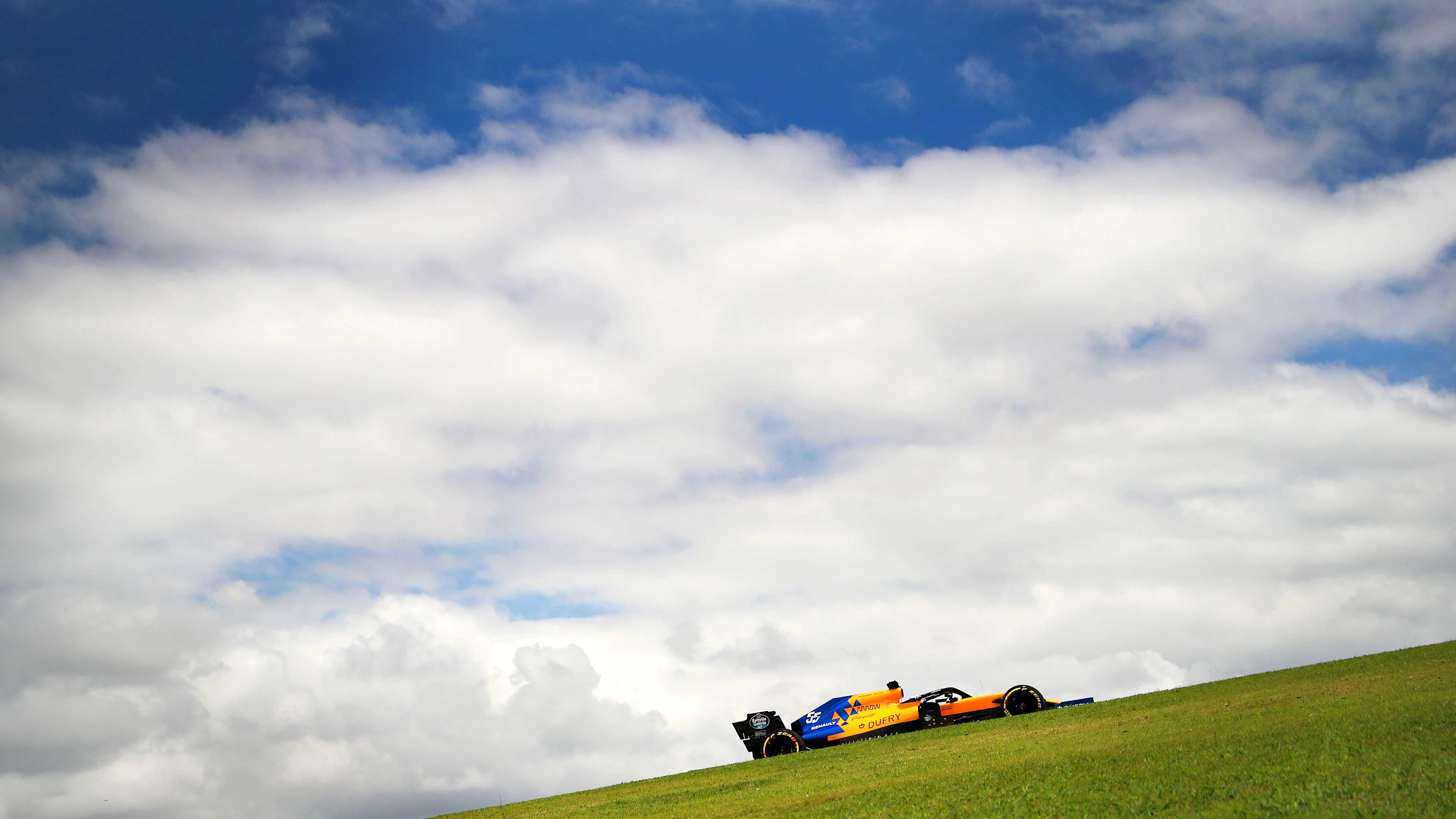 SAO PAULO, BRAZIL - NOVEMBER 16: Carlos Sainz of Spain driving the (55) McLaren F1 Team MCL34