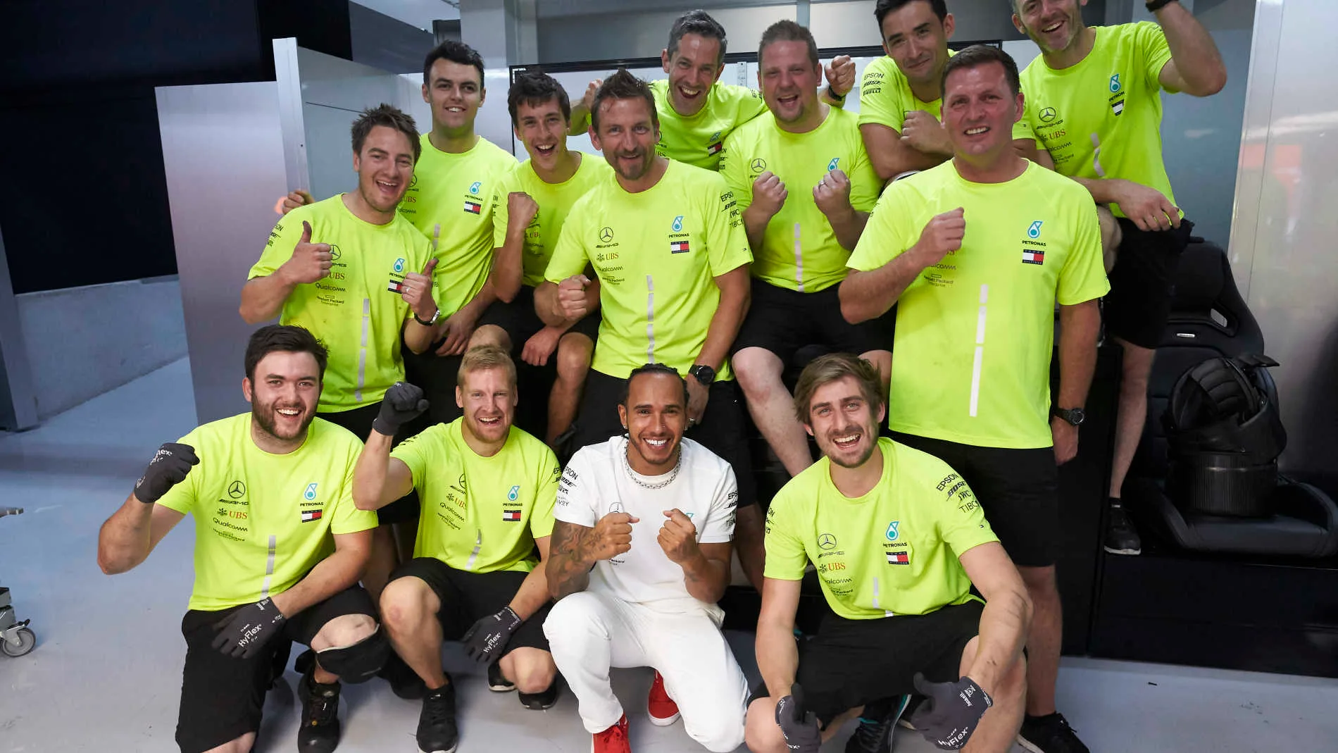 CIRCUIT PAUL RICARD, FRANCE - JUNE 23: Lewis Hamilton, Mercedes AMG F1, 1st position, celebrates
