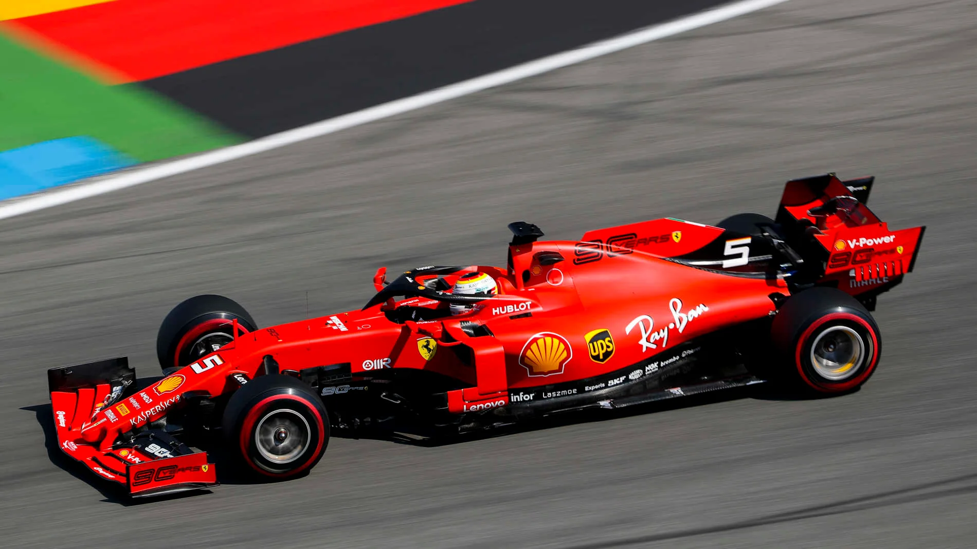 HOCKENHEIMRING, GERMANY - JULY 26: Sebastian Vettel, Ferrari SF90 during the German GP at