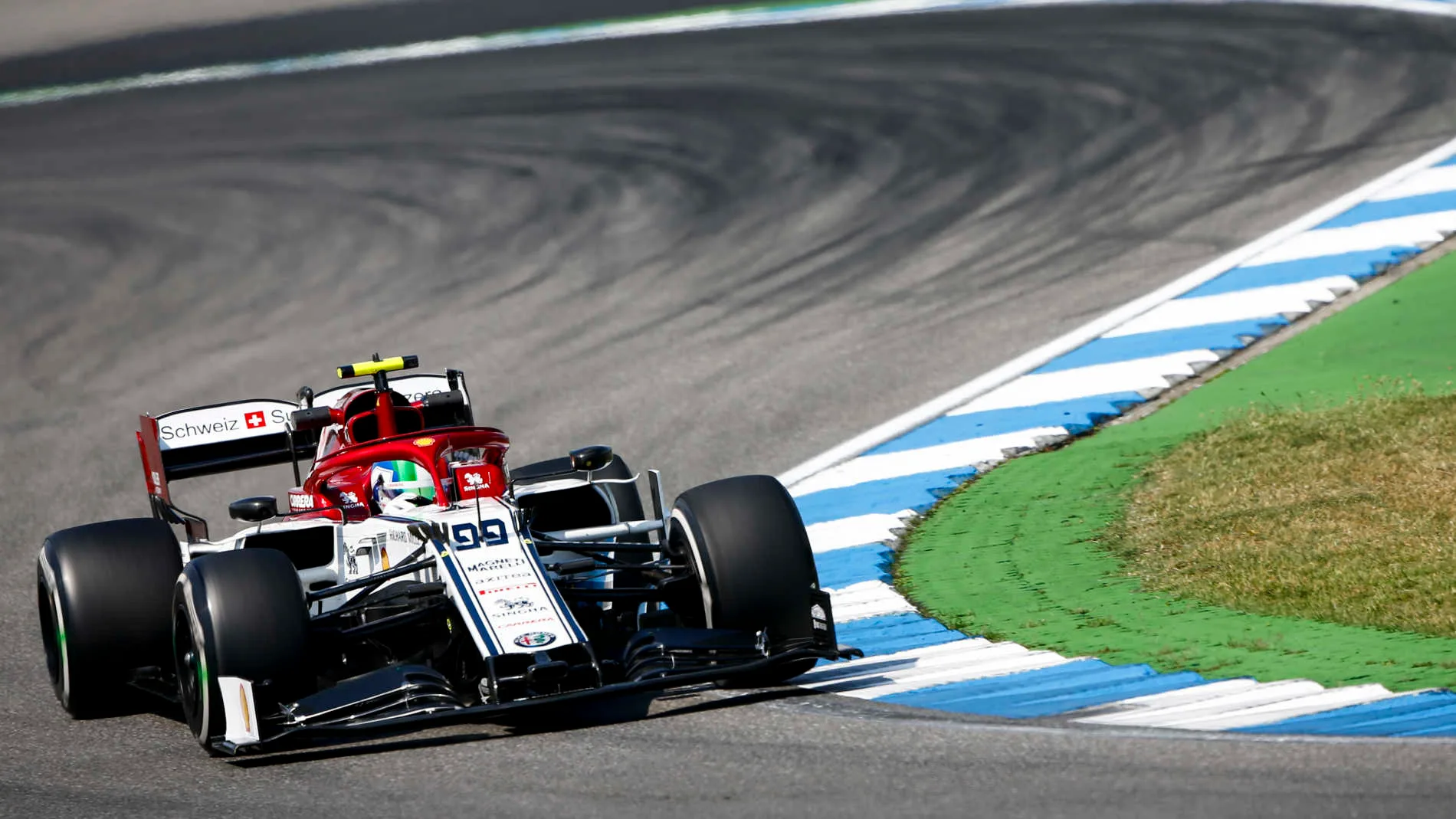 HOCKENHEIMRING, GERMANY - JULY 26: Antonio Giovinazzi, Alfa Romeo Racing C38 during the German GP