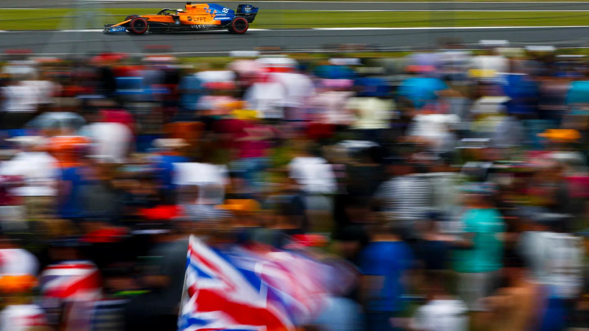 SILVERSTONE, UNITED KINGDOM - JULY 13: Carlos Sainz Jr., McLaren MCL34 during the British GP at