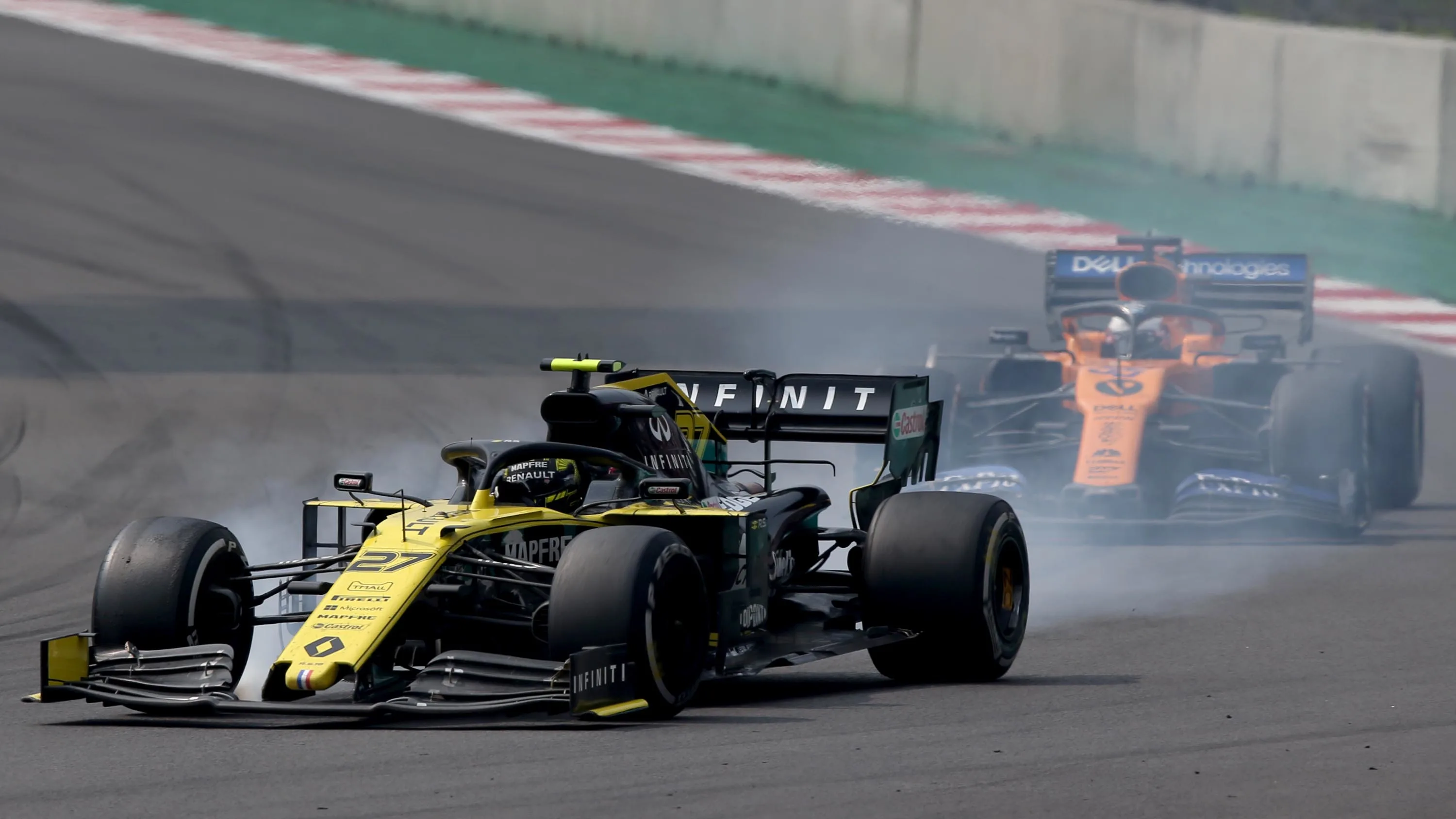 MEXICO CITY, MEXICO - OCTOBER 27: Nico Hulkenberg of Germany driving the (27) Renault Sport Formula