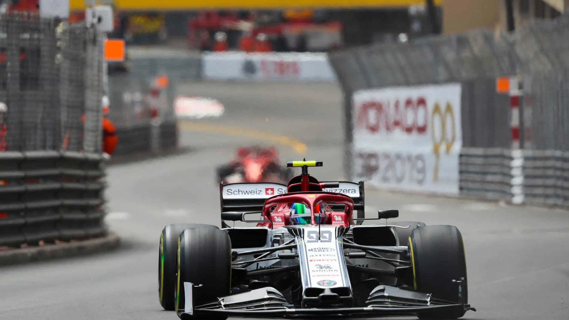 MONTE CARLO, MONACO - MAY 23: Antonio Giovinazzi, Alfa Romeo Racing C38 during the Monaco GP at