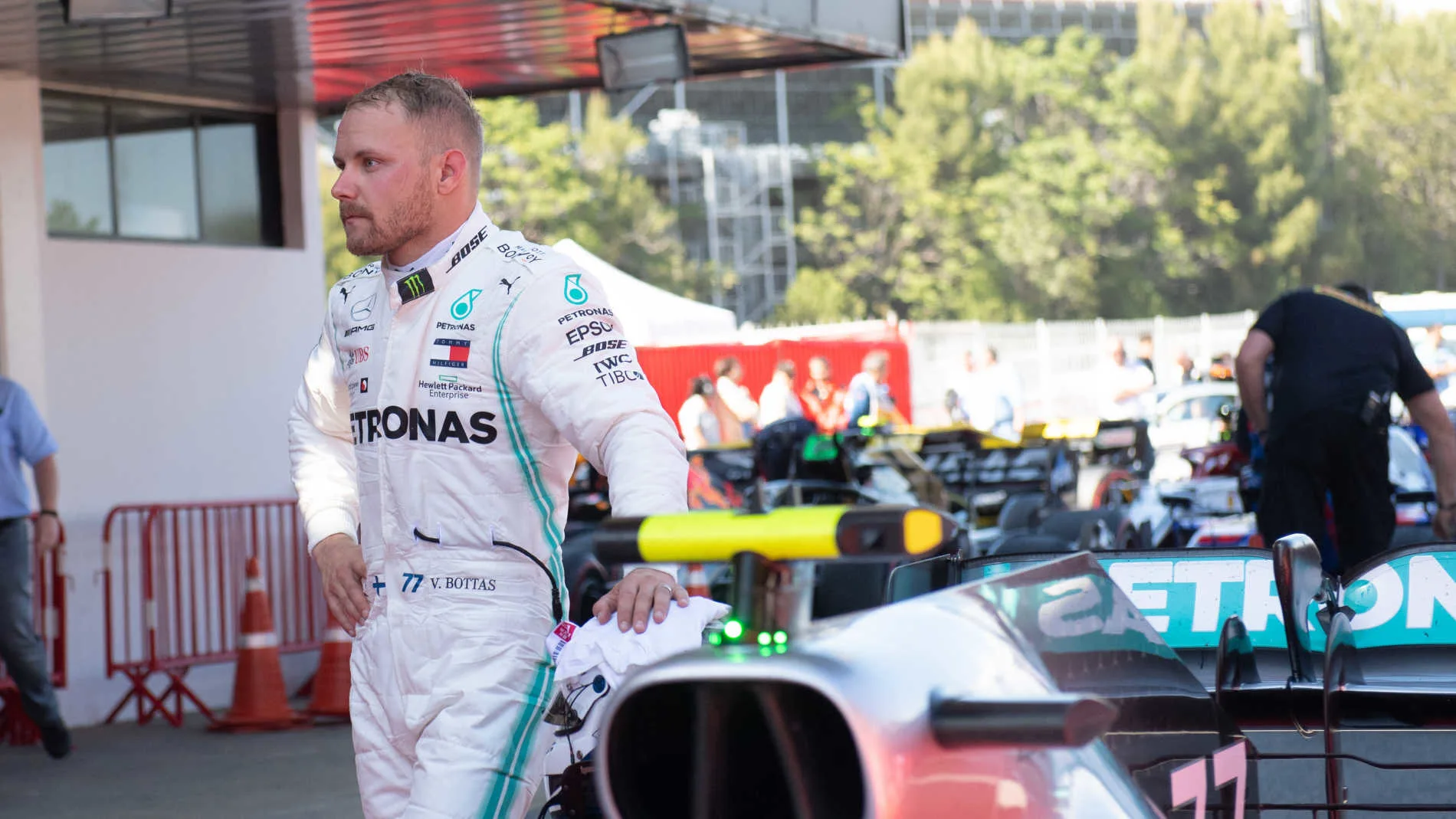 CIRCUIT DE BARCELONA-CATALUNYA, SPAIN - MAY 12: Valtteri Bottas, Mercedes AMG F1, 2nd position, in