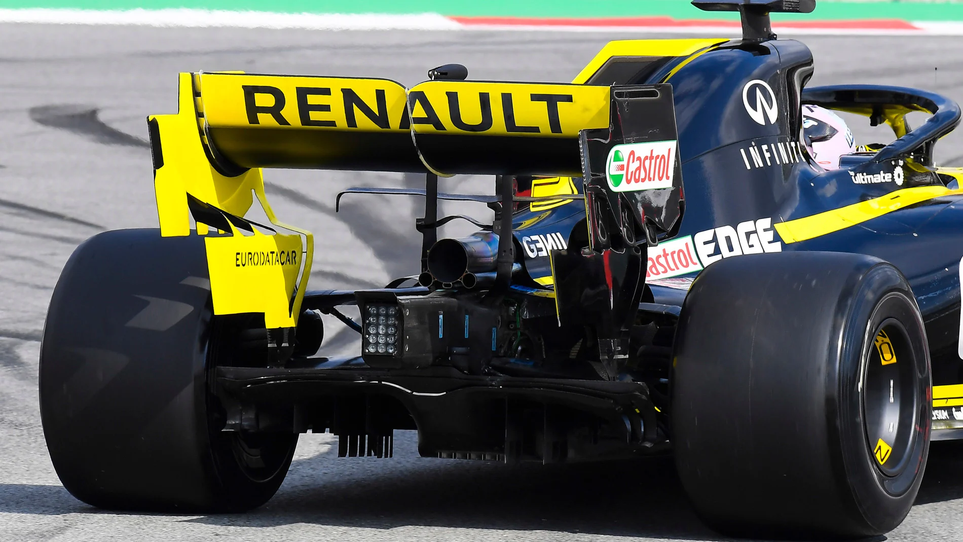 CIRCUIT DE BARCELONA-CATALUNYA, SPAIN - FEBRUARY 19: Daniel Ricciardo, Renault R.S.19, rear detail
