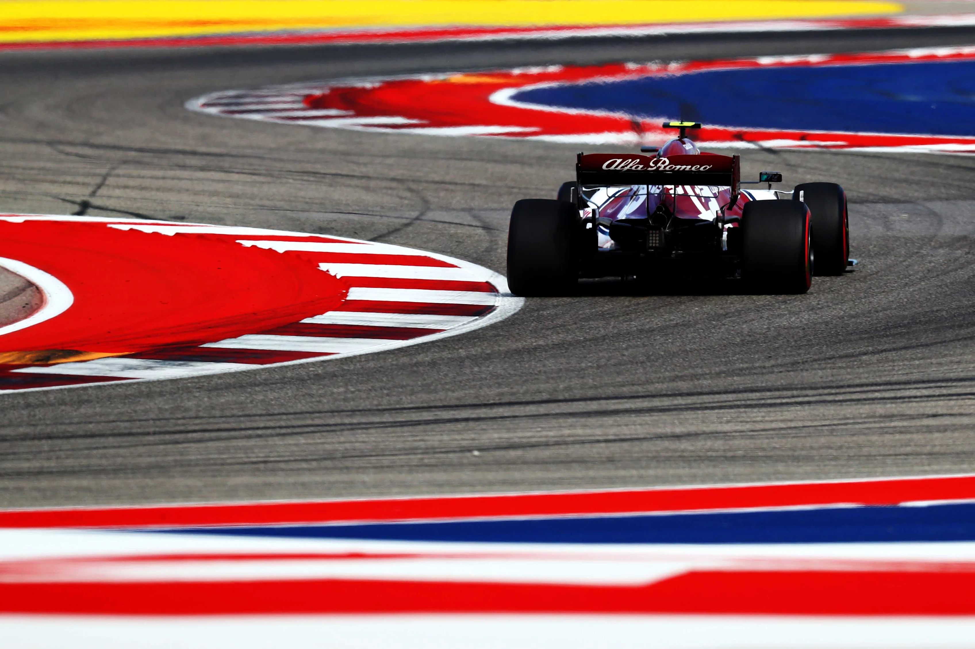 AUSTIN, TEXAS - NOVEMBER 02: Antonio Giovinazzi of Italy driving the (99) Alfa Romeo Racing C38 Ferrari on track during final practice for the F1 Grand Prix of USA at Circuit of The Americas on November 02, 2019 in Austin, Texas. (Photo by Mark Thompson/Getty Images)