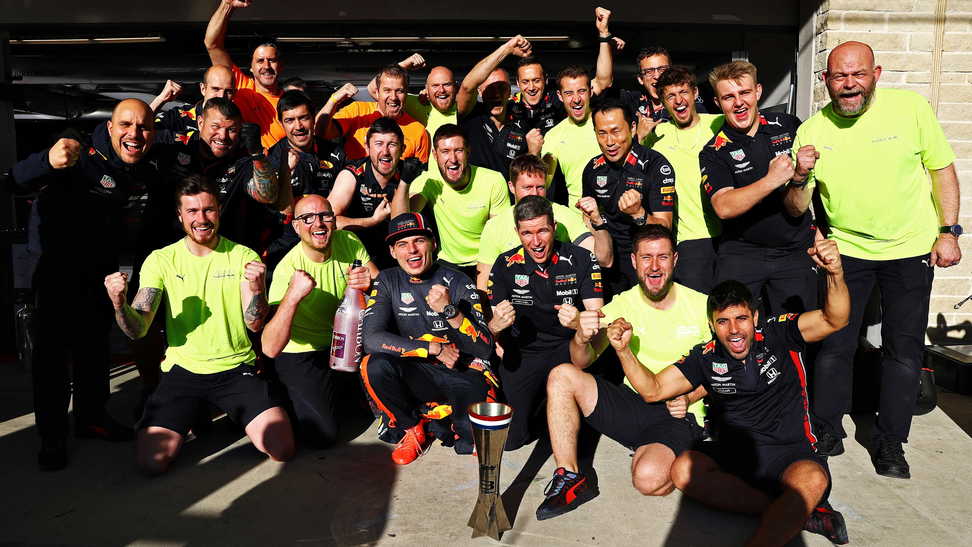 AUSTIN, TEXAS - NOVEMBER 03: Third placed Max Verstappen of Netherlands and Red Bull Racing