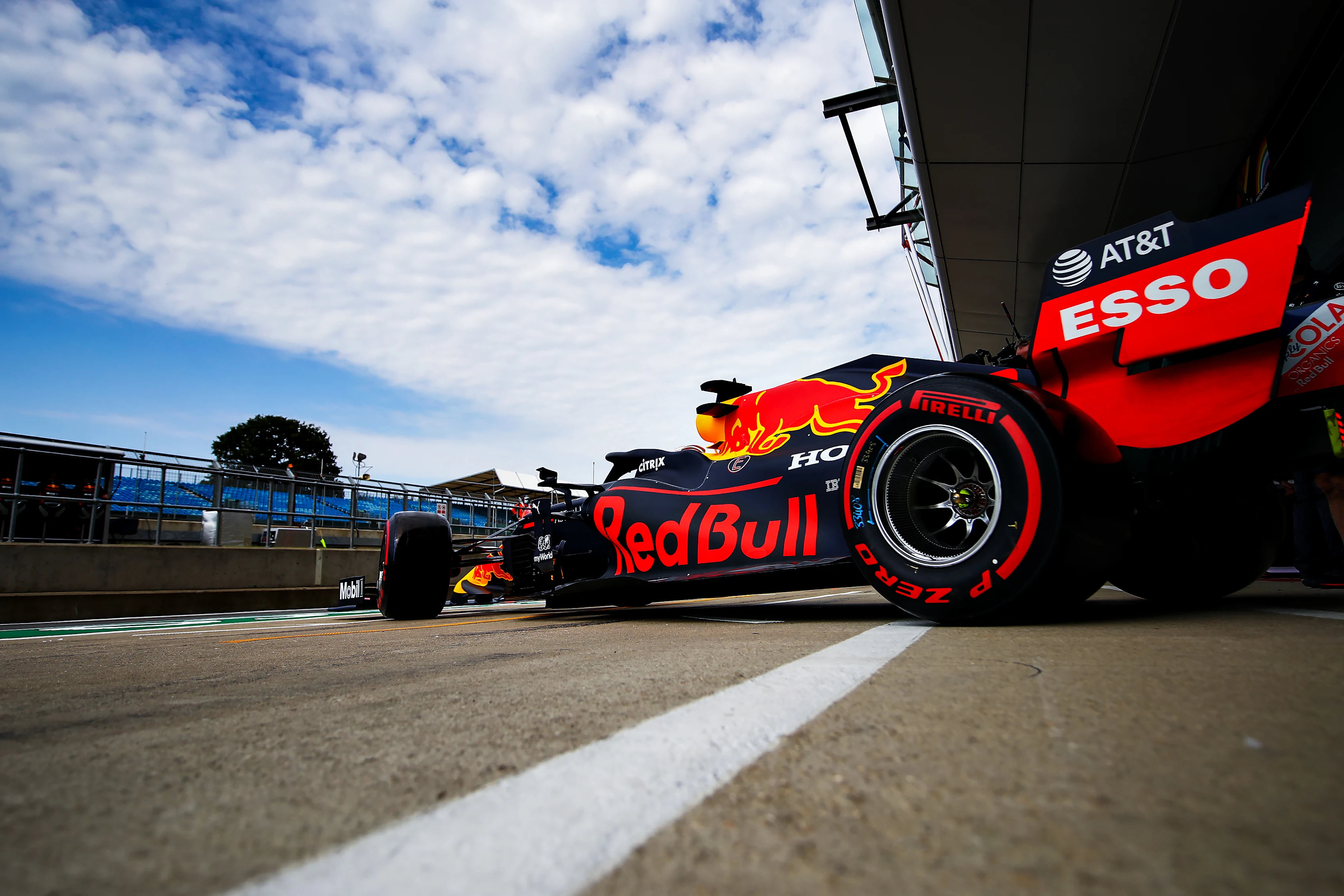 NORTHAMPTON, ENGLAND - AUGUST 08: Max Verstappen of the Netherlands driving the (33) Aston Martin