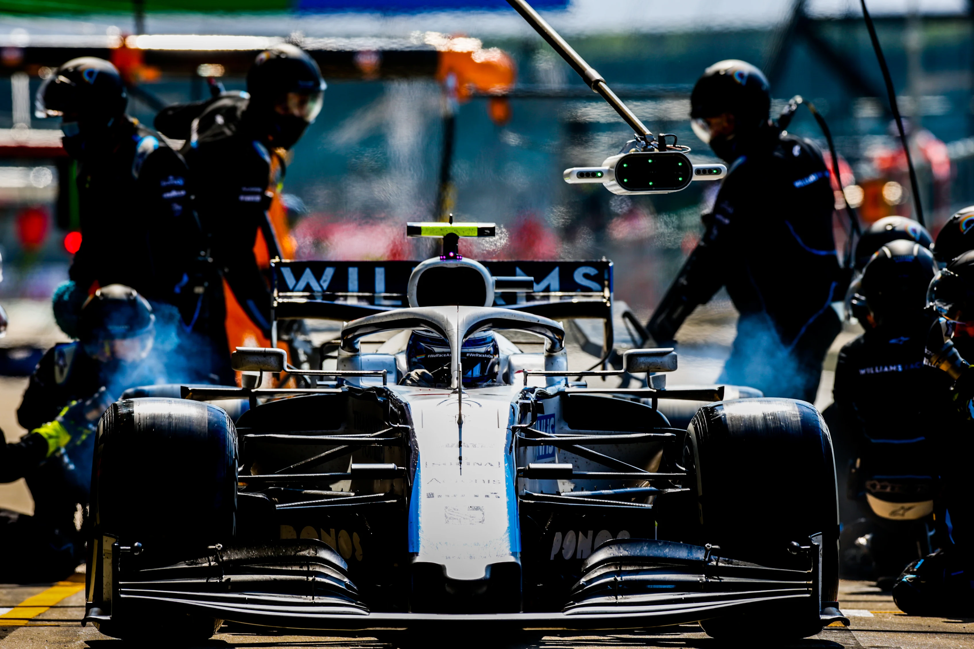 NORTHAMPTON, ENGLAND - AUGUST 09: Nicolas Latifi of Canada and Williams during the F1 70th