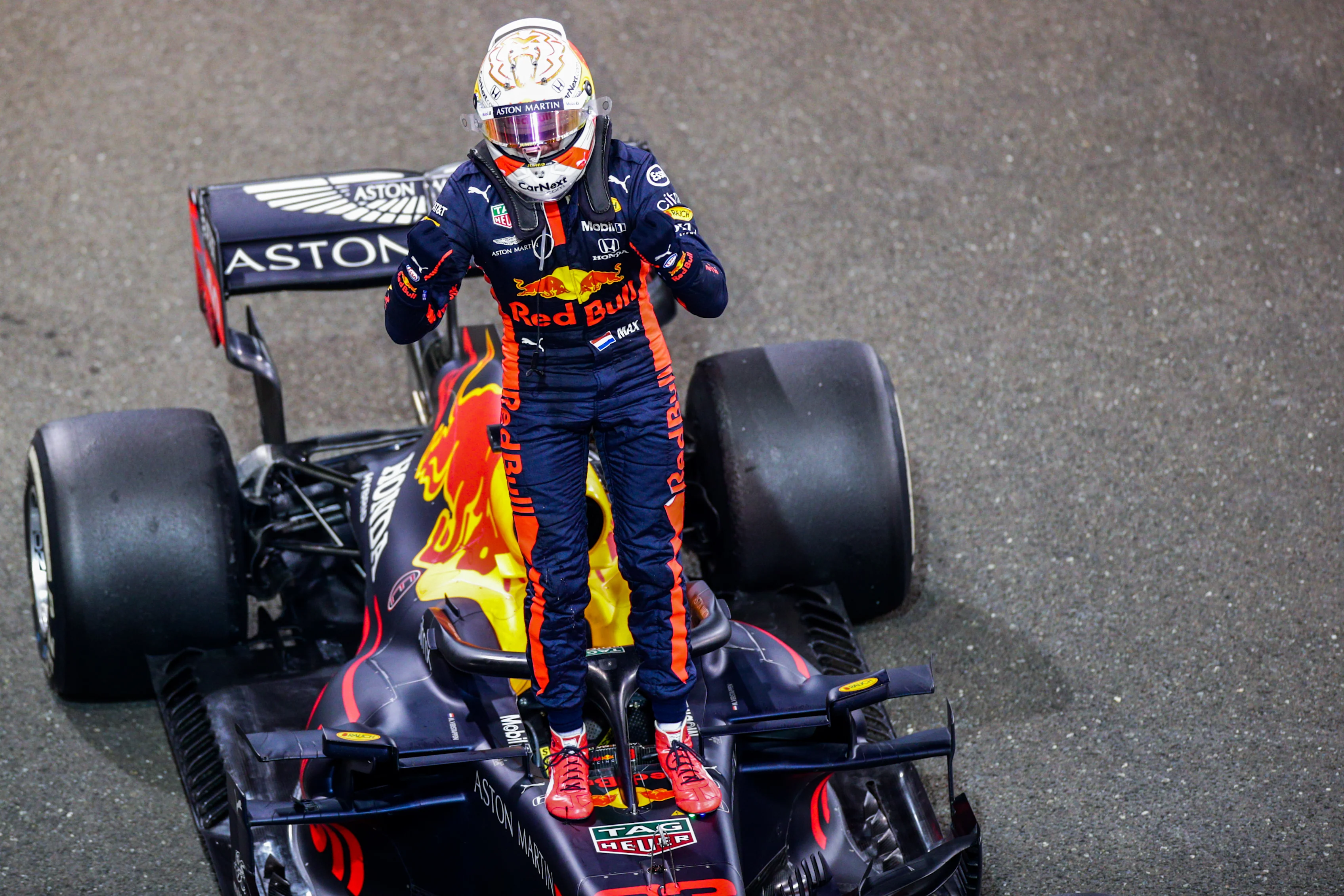 ABU DHABI, UNITED ARAB EMIRATES - DECEMBER 13: Max Verstappen of Red Bull Racing and The Netherlands  during the F1 Grand Prix of Abu Dhabi at Yas Marina Circuit on December 13, 2020 in Abu Dhabi, United Arab Emirates. (Photo by Peter Fox/Getty Images)