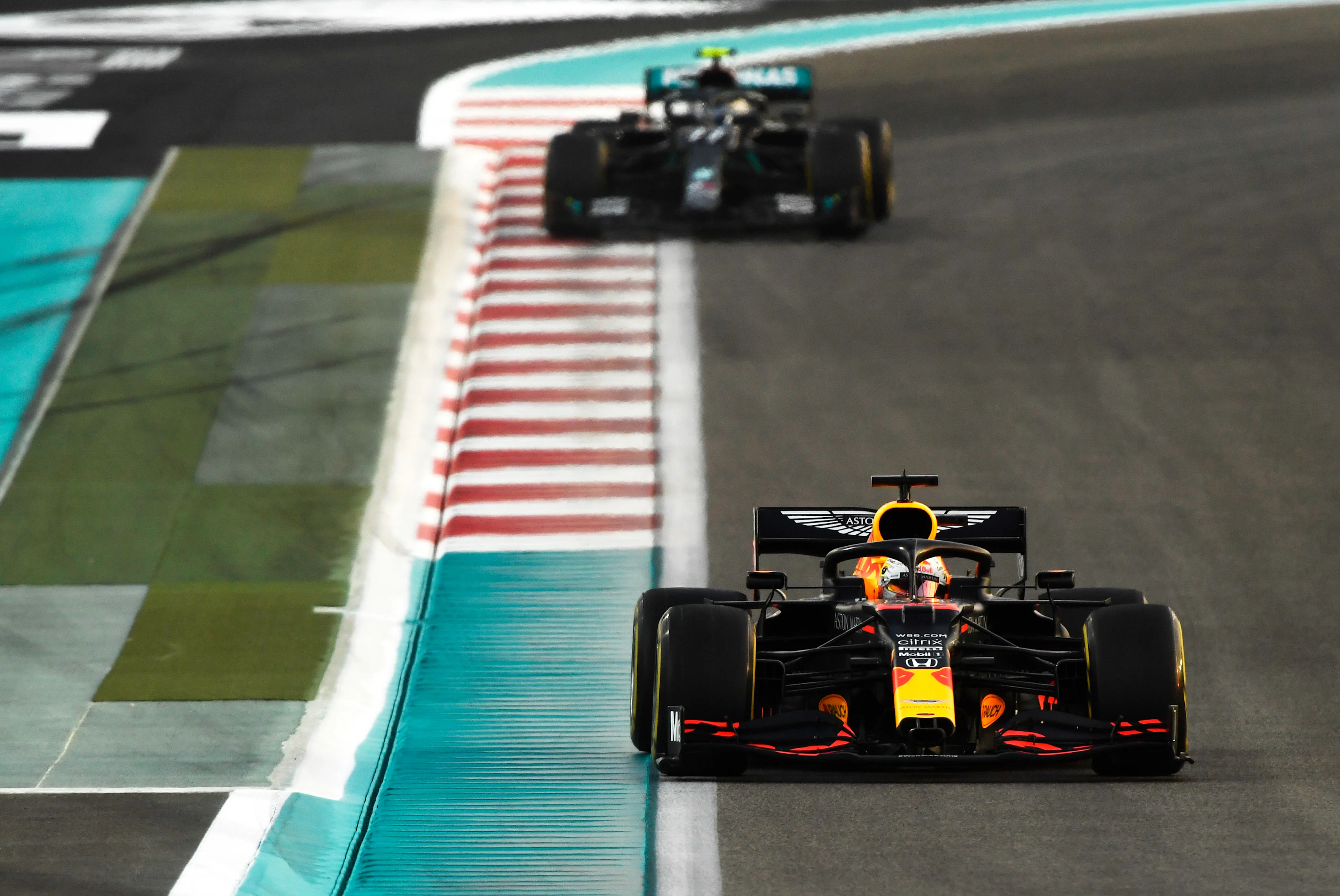 ABU DHABI, UNITED ARAB EMIRATES - DECEMBER 13: Max Verstappen of the Netherlands driving the (33)