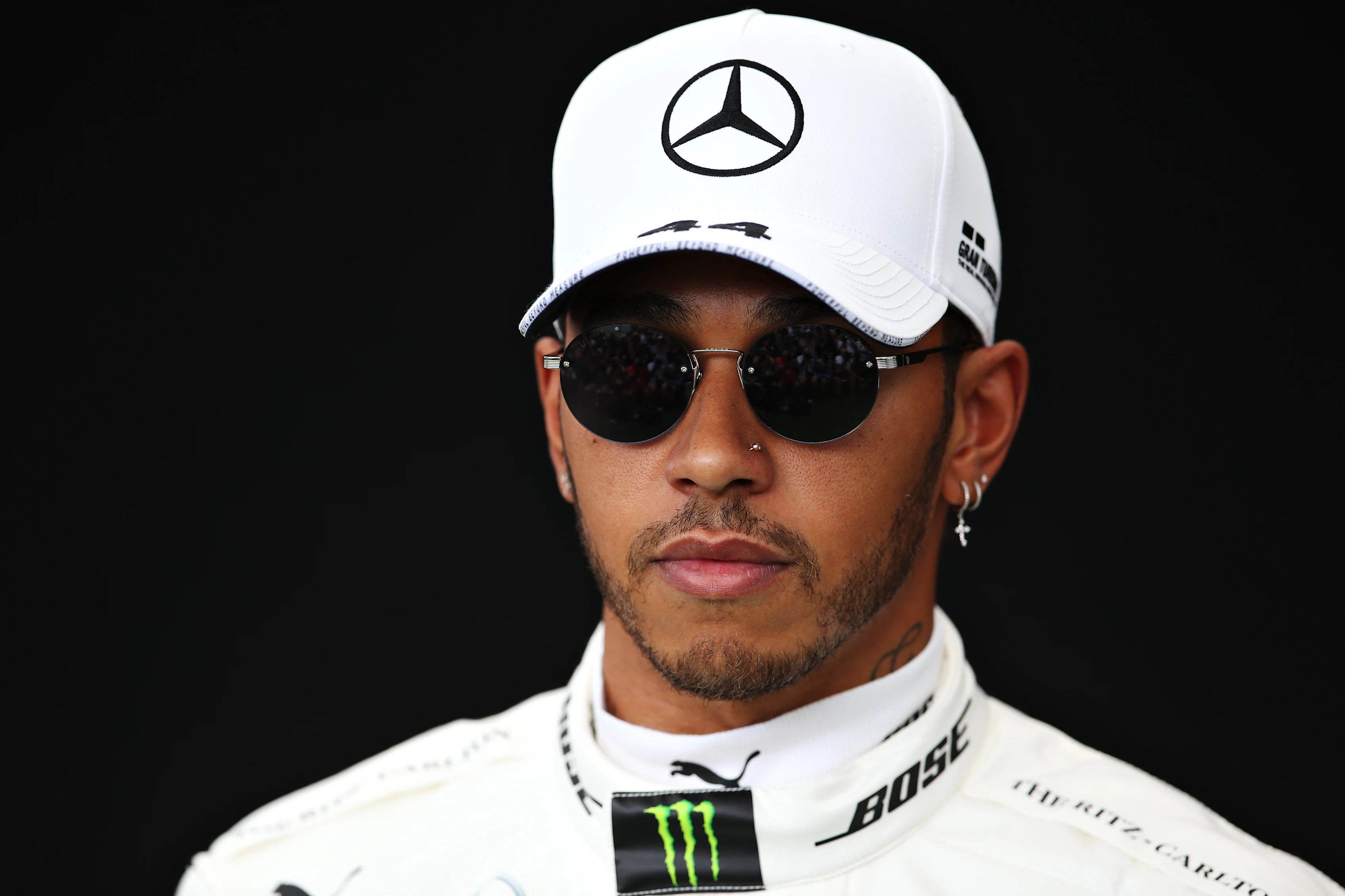 MELBOURNE, AUSTRALIA - MARCH 12: Lewis Hamilton of Great Britain and Mercedes GP poses for a photo