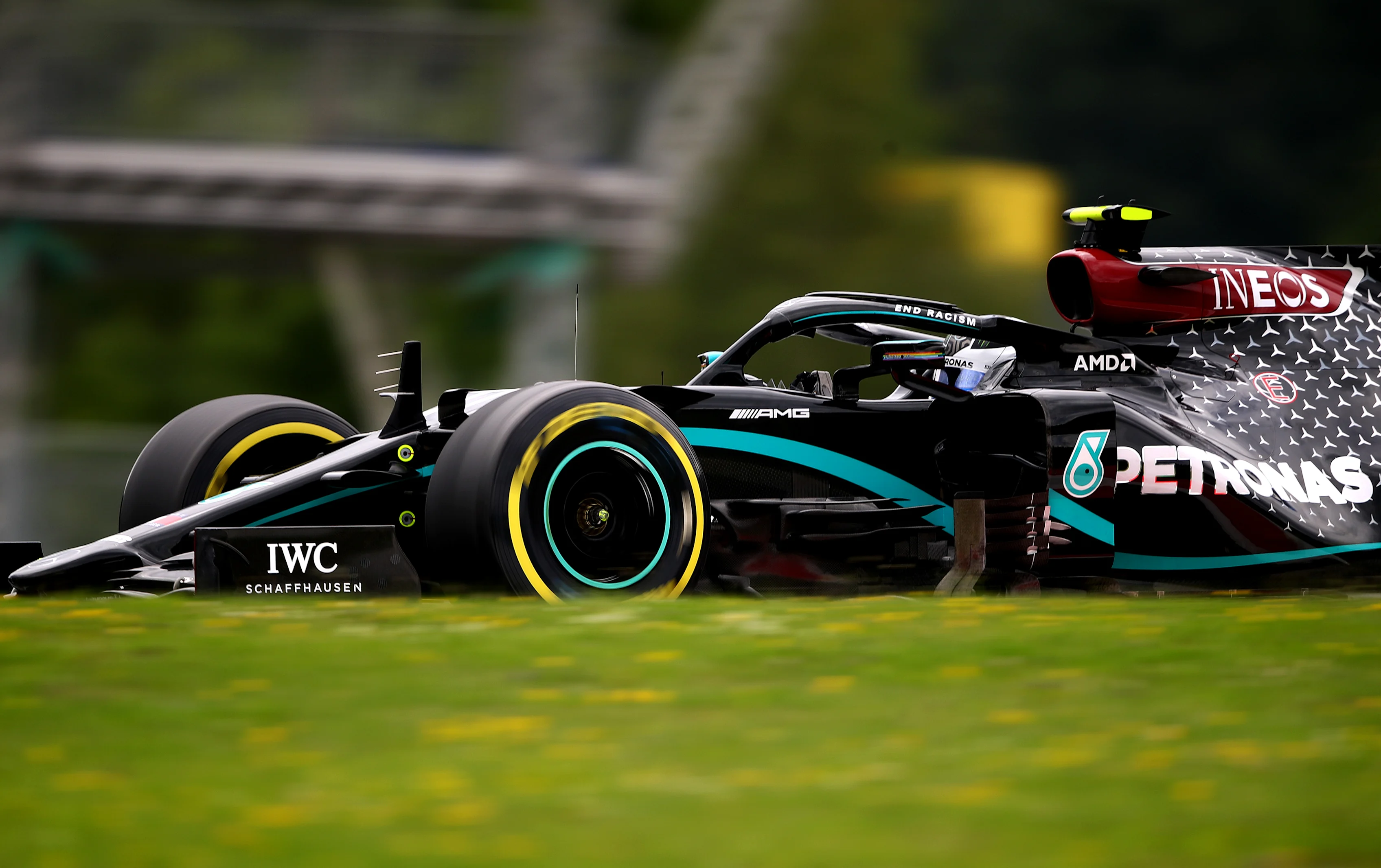 SPIELBERG, AUSTRIA - JULY 03: Valtteri Bottas of Finland driving the (77) Mercedes AMG Petronas F1