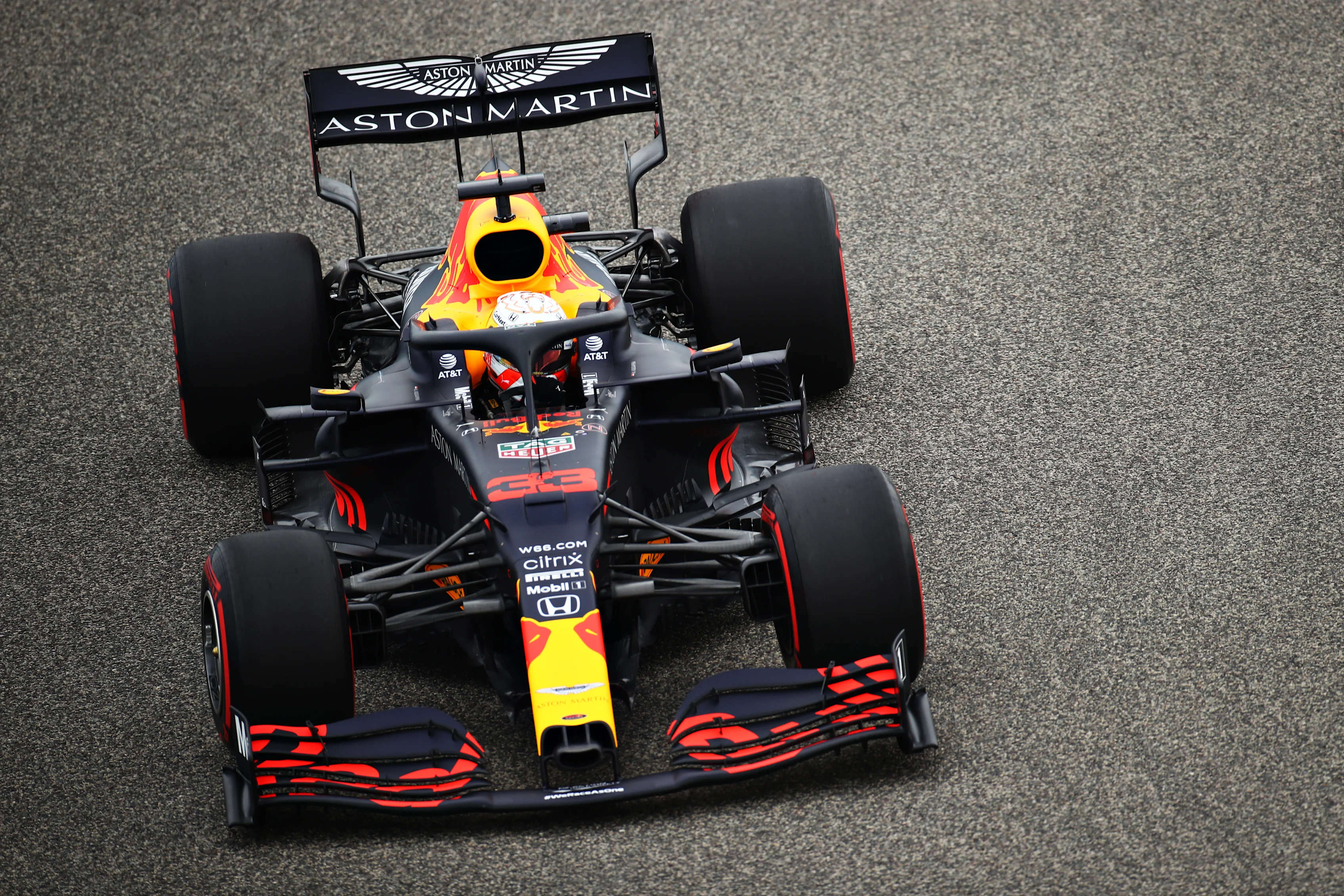 BAHRAIN, BAHRAIN - NOVEMBER 28: Max Verstappen of the Netherlands driving the (33) Aston Martin Red