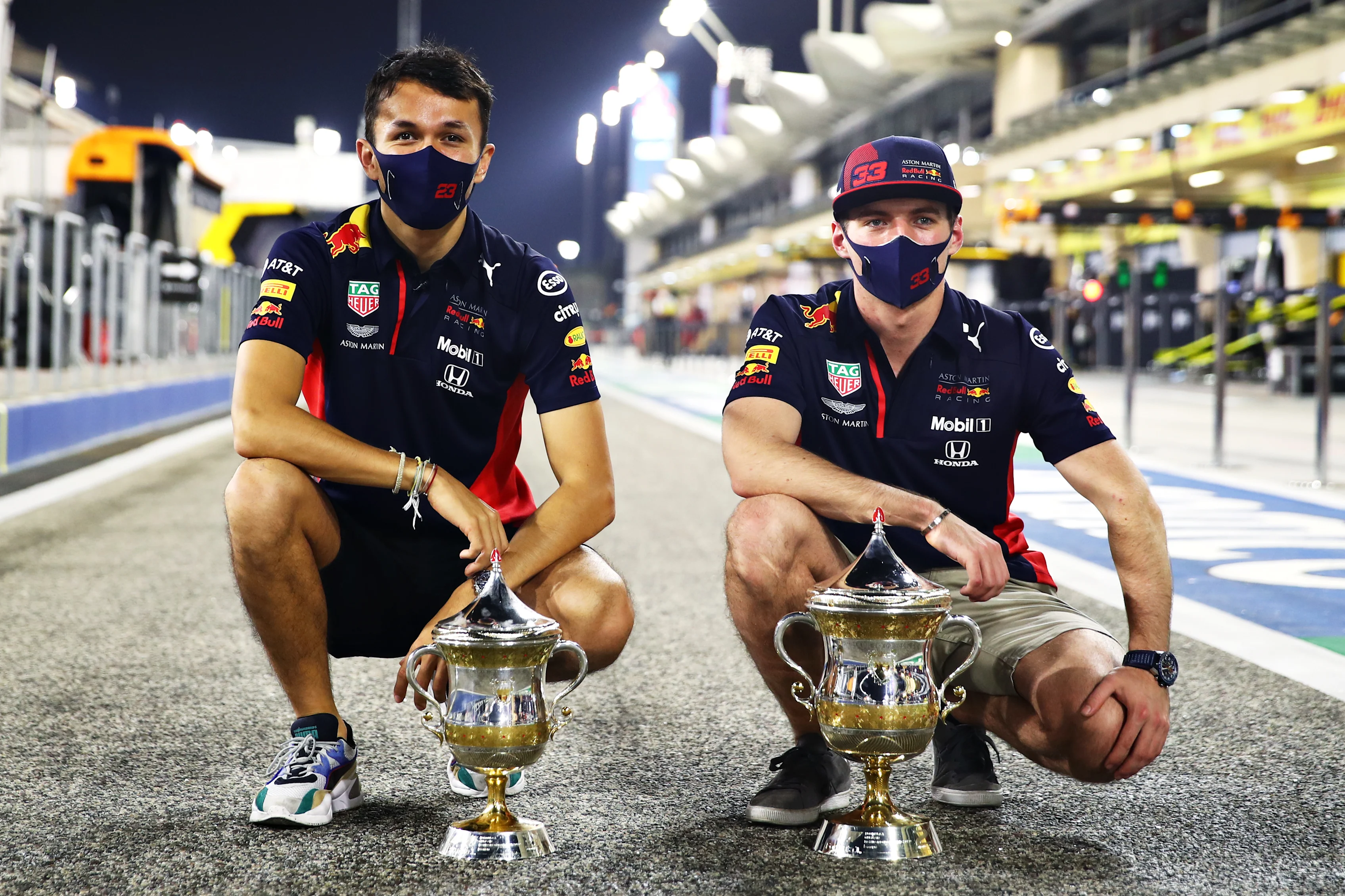 BAHRAIN, BAHRAIN - NOVEMBER 29: Second placed Max Verstappen of Netherlands and Red Bull Racing and