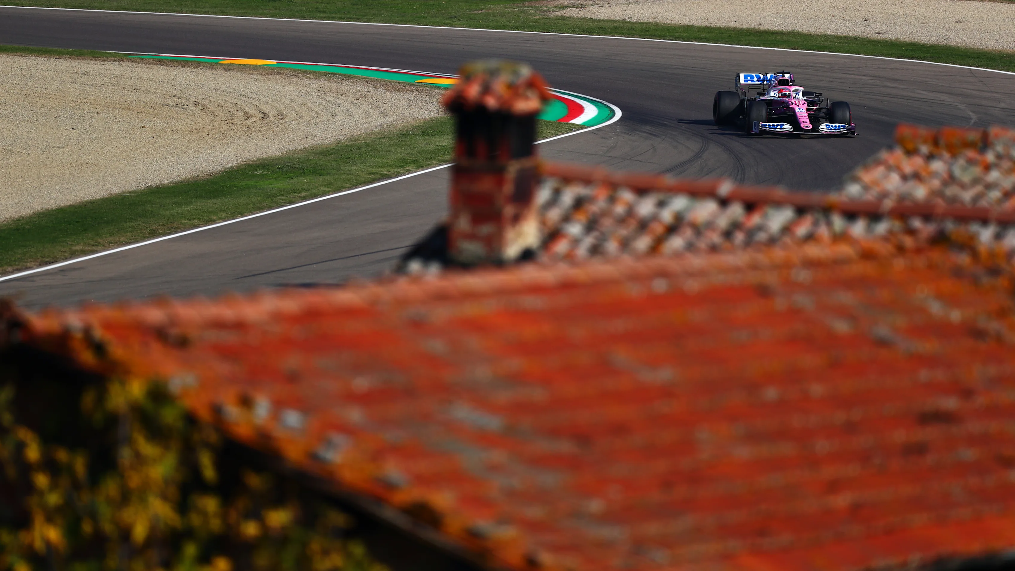 IMOLA, ITALY - OCTOBER 31: Sergio Perez of Mexico driving the (11) Racing Point RP20 Mercedes on