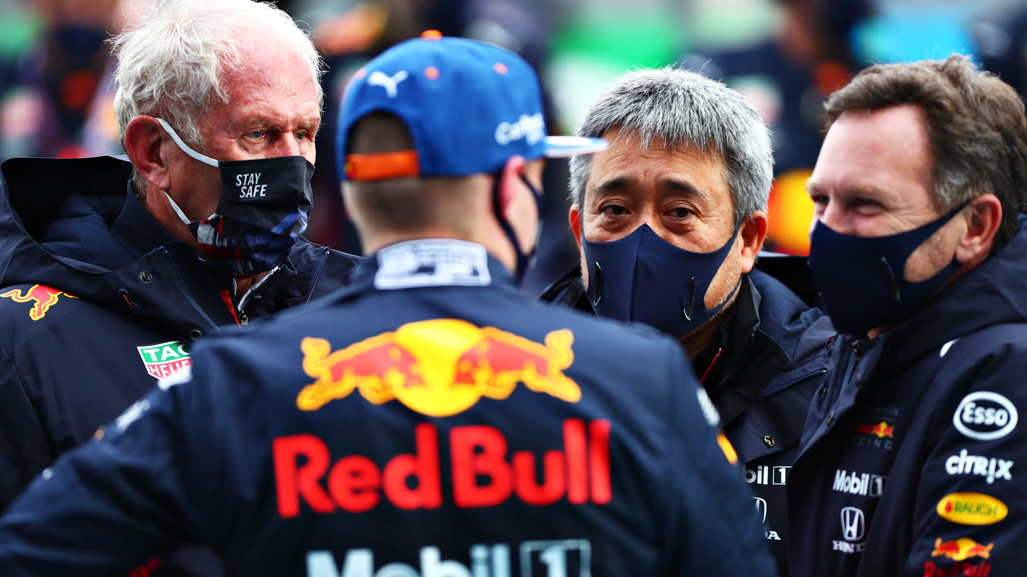 NUERBURG, GERMANY - OCTOBER 11: Second placed Max Verstappen of Netherlands and Red Bull Racing