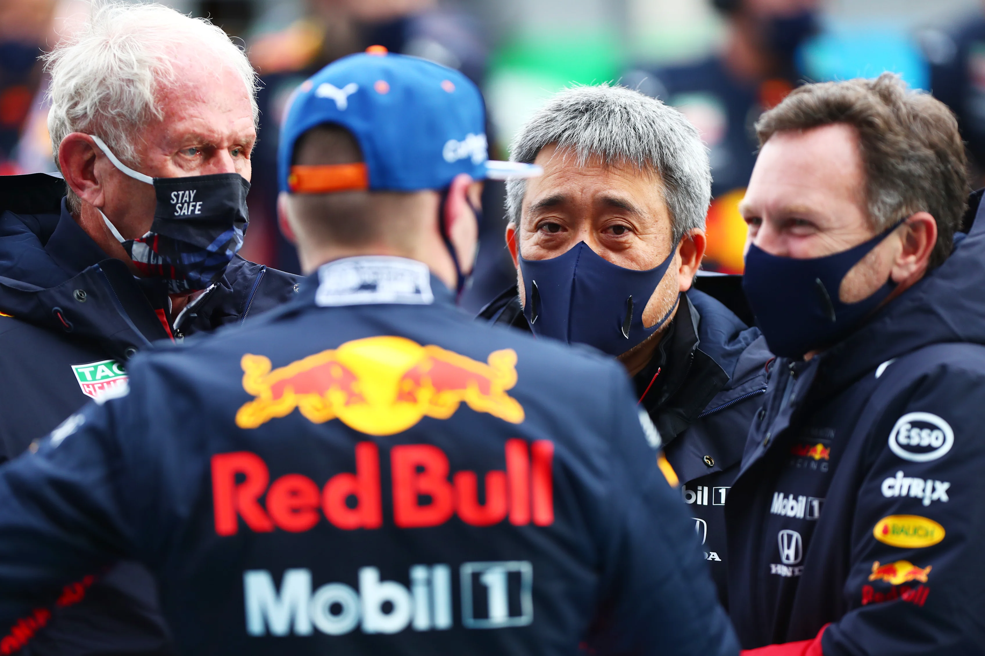 NUERBURG, GERMANY - OCTOBER 11: Second placed Max Verstappen of Netherlands and Red Bull Racing