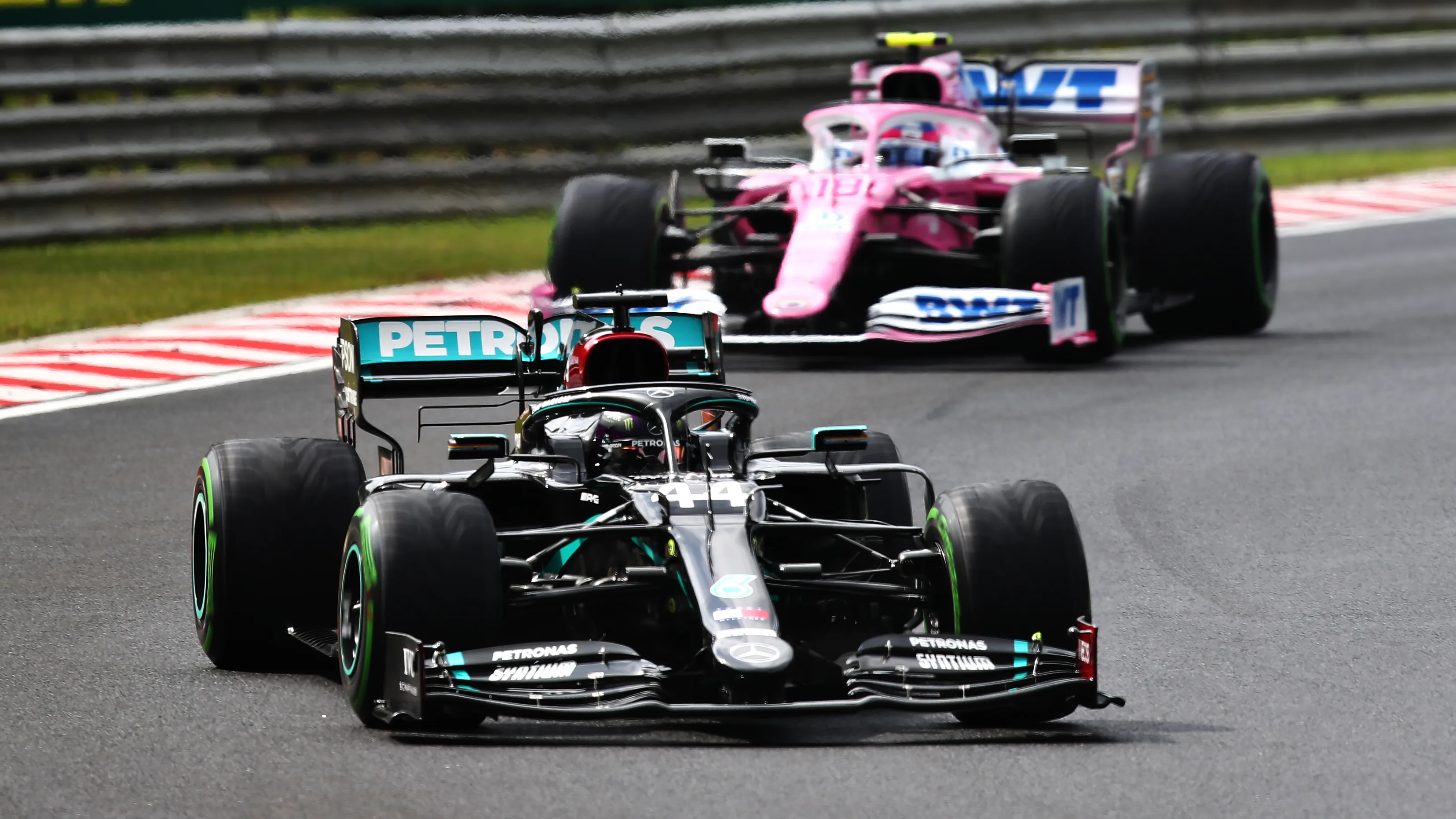 BUDAPEST, HUNGARY - JULY 19: Lewis Hamilton of Great Britain driving the (44) Mercedes AMG Petronas