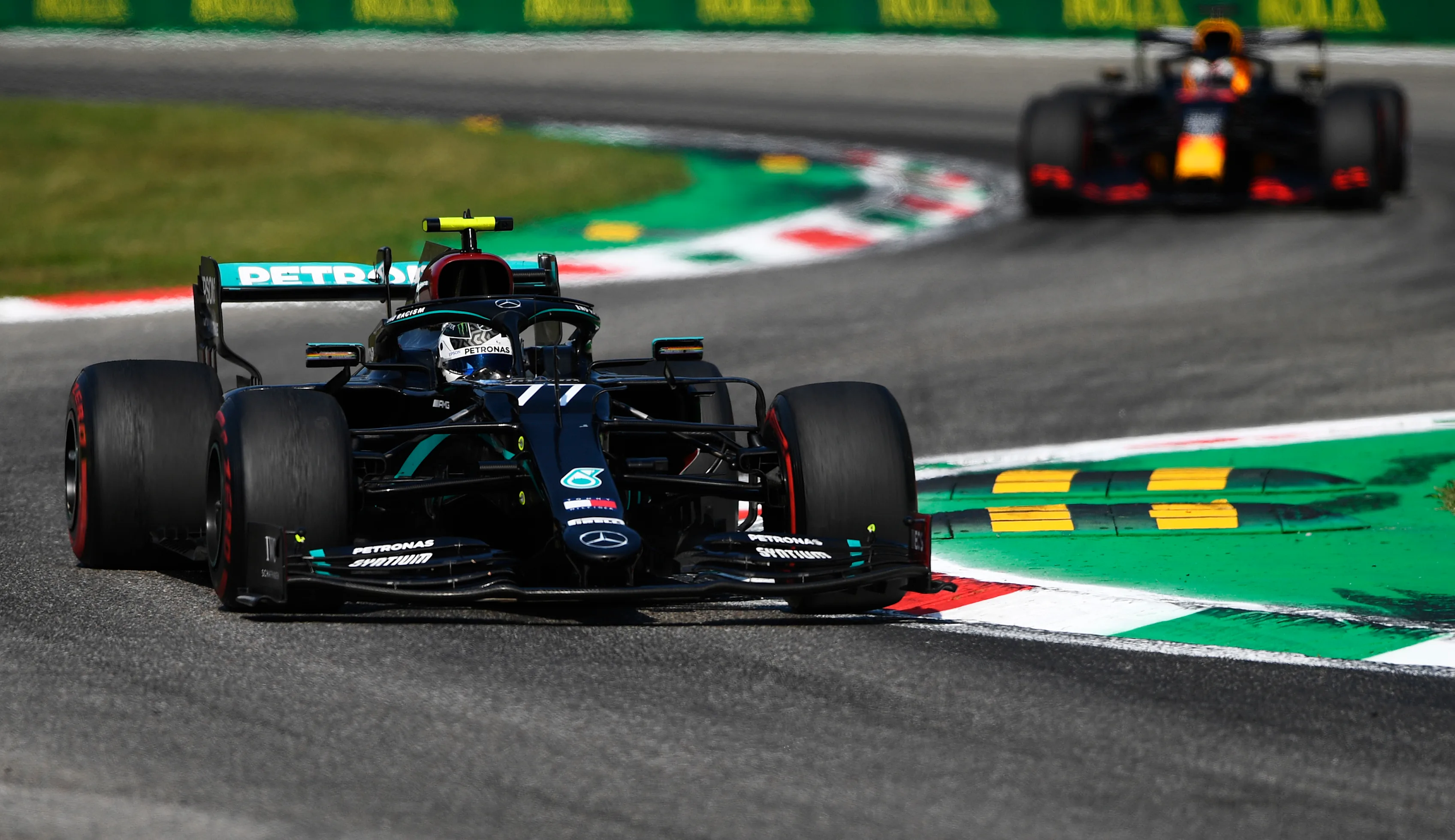 MONZA, ITALY - SEPTEMBER 06: Valtteri Bottas of Finland driving the (77) Mercedes AMG Petronas F1