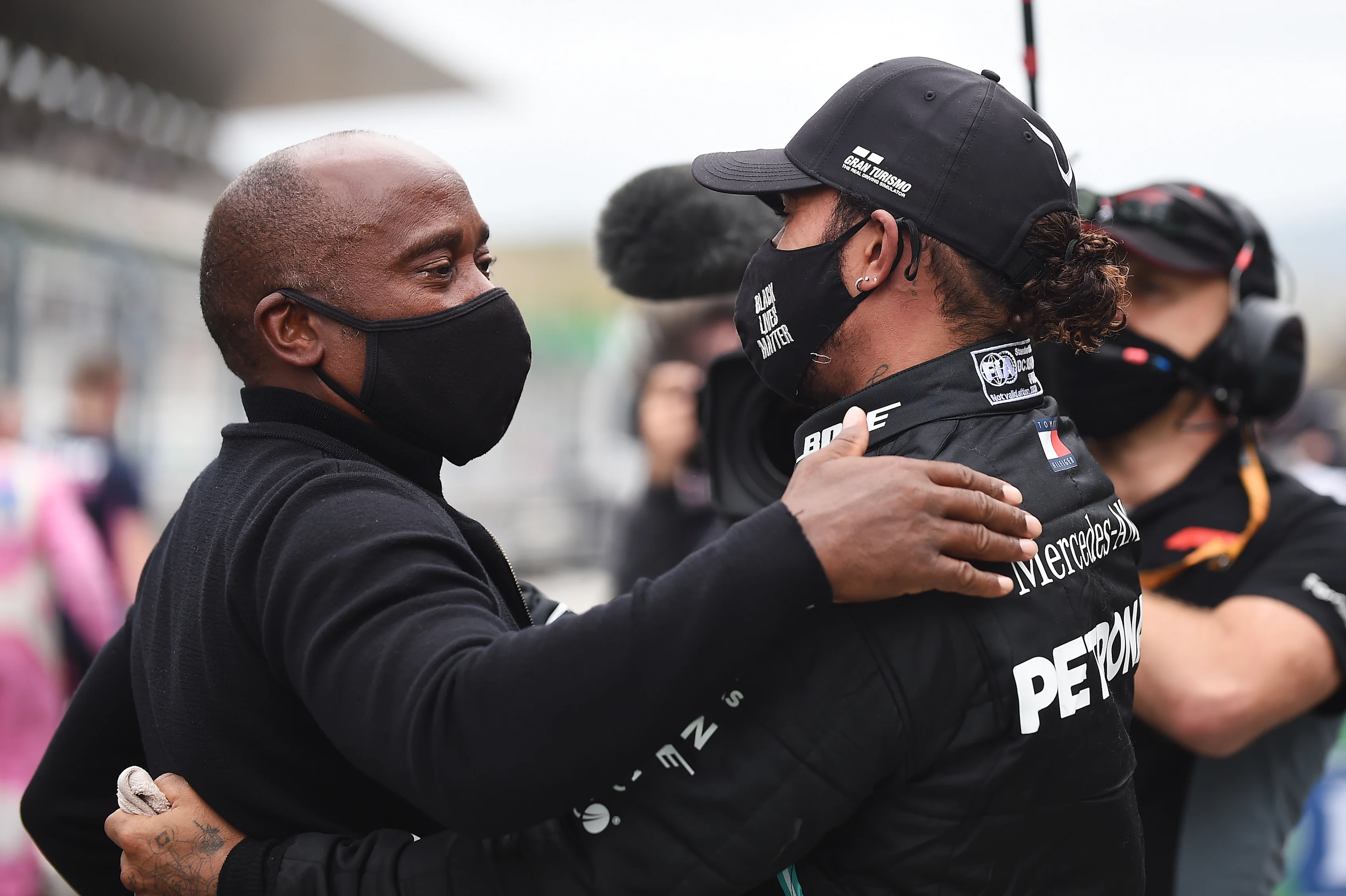 PORTIMAO, PORTUGAL - OCTOBER 25: Race winner Lewis Hamilton of Great Britain and Mercedes GP