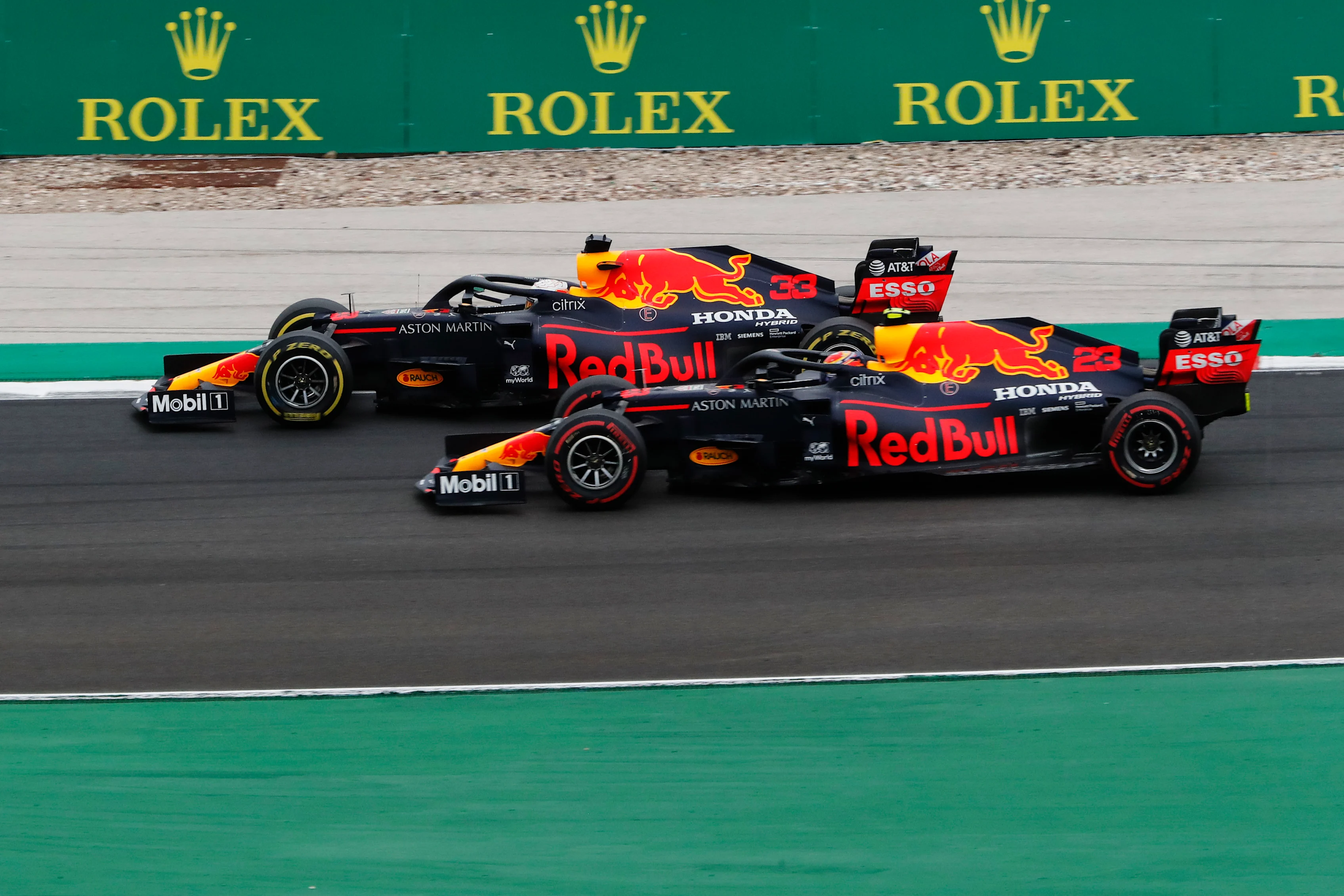 PORTIMAO, PORTUGAL - OCTOBER 25: Max Verstappen of the Netherlands driving the (33) Aston Martin