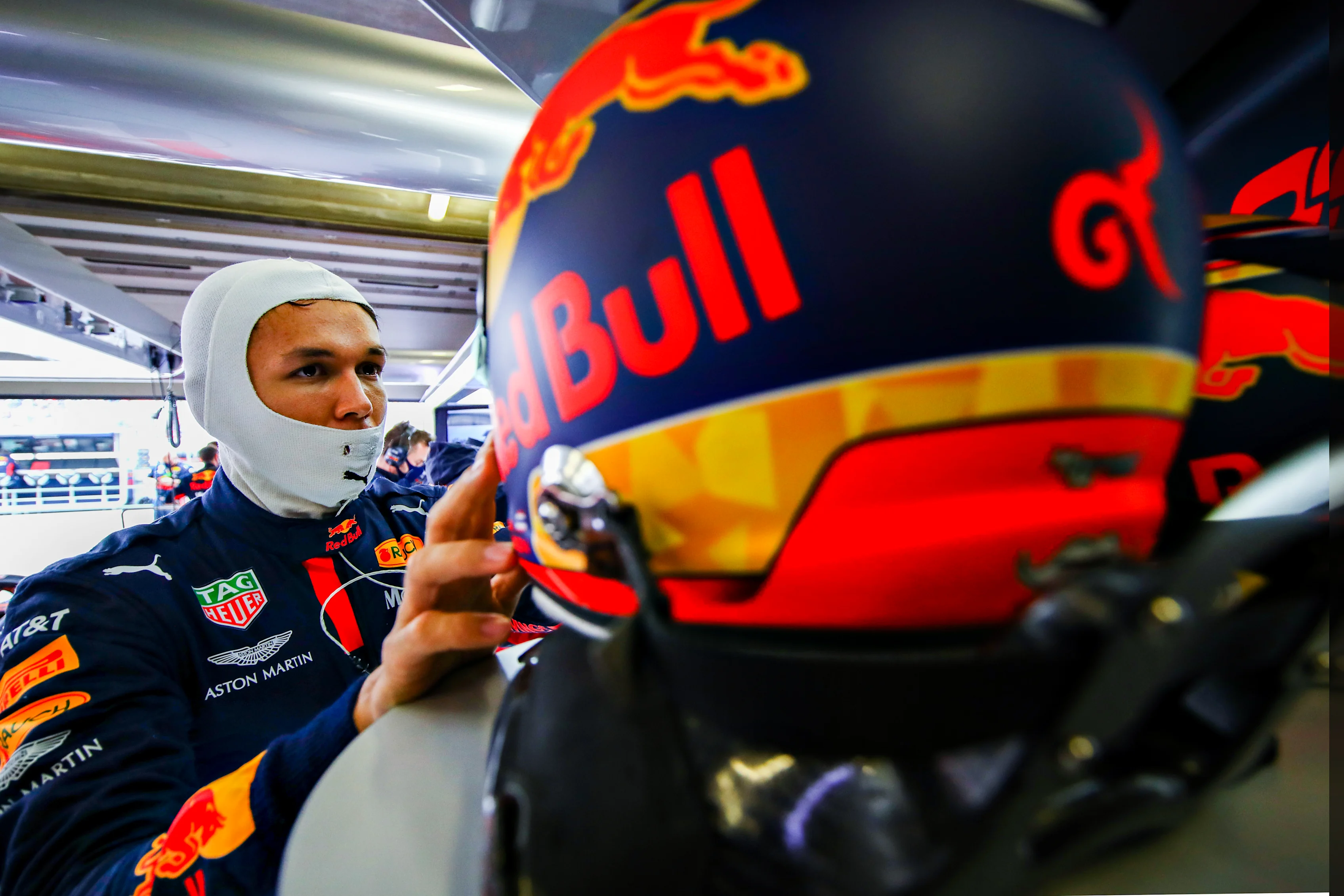 PORTIMAO, PORTUGAL - OCTOBER 25: Alexander Albon of Thailand and Red Bull Racing prepares to drive