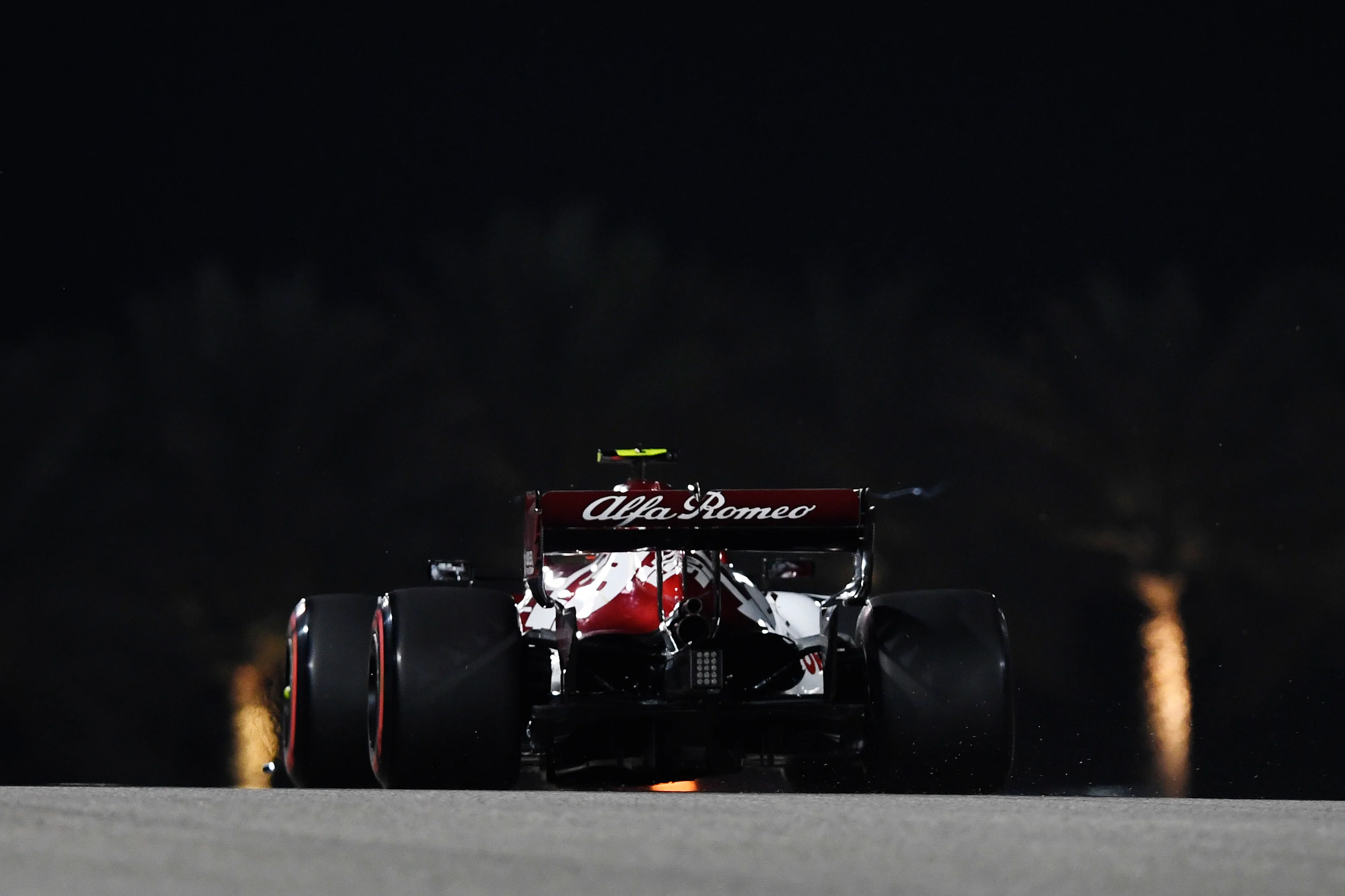 BAHRAIN, BAHRAIN - DECEMBER 05: Antonio Giovinazzi of Italy driving the (99) Alfa Romeo Racing C39 Ferrari on track during qualifying ahead of the F1 Grand Prix of Sakhir at Bahrain International Circuit on December 05, 2020 in Bahrain, Bahrain. (Photo by Rudy Carezzevoli/Getty Images)