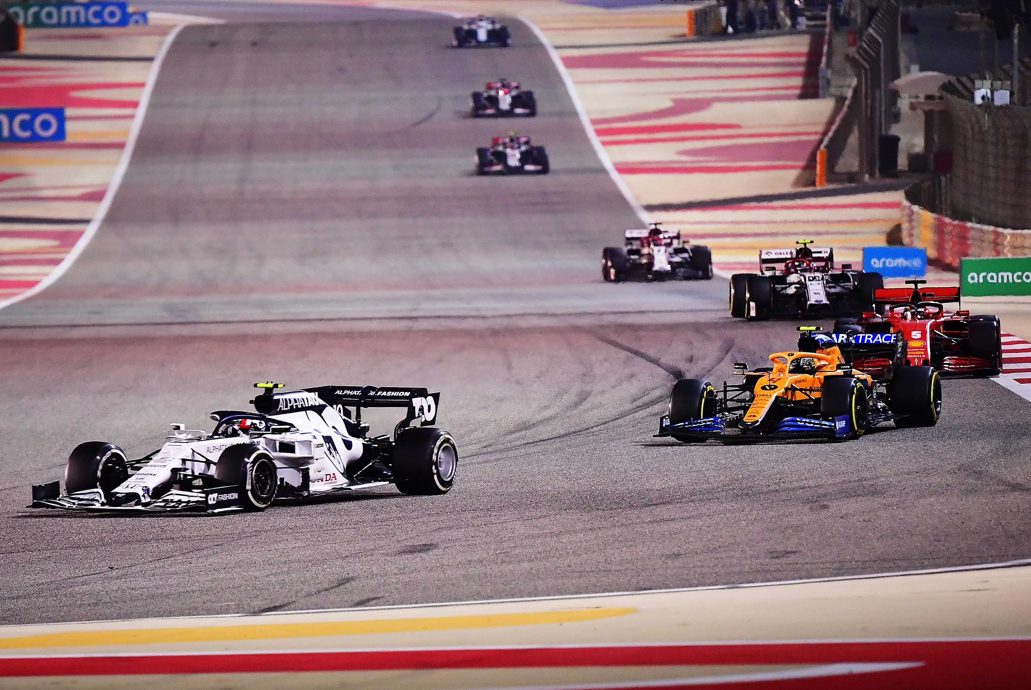 BAHRAIN, BAHRAIN - DECEMBER 06: Pierre Gasly of France driving the (10) Scuderia AlphaTauri AT01
