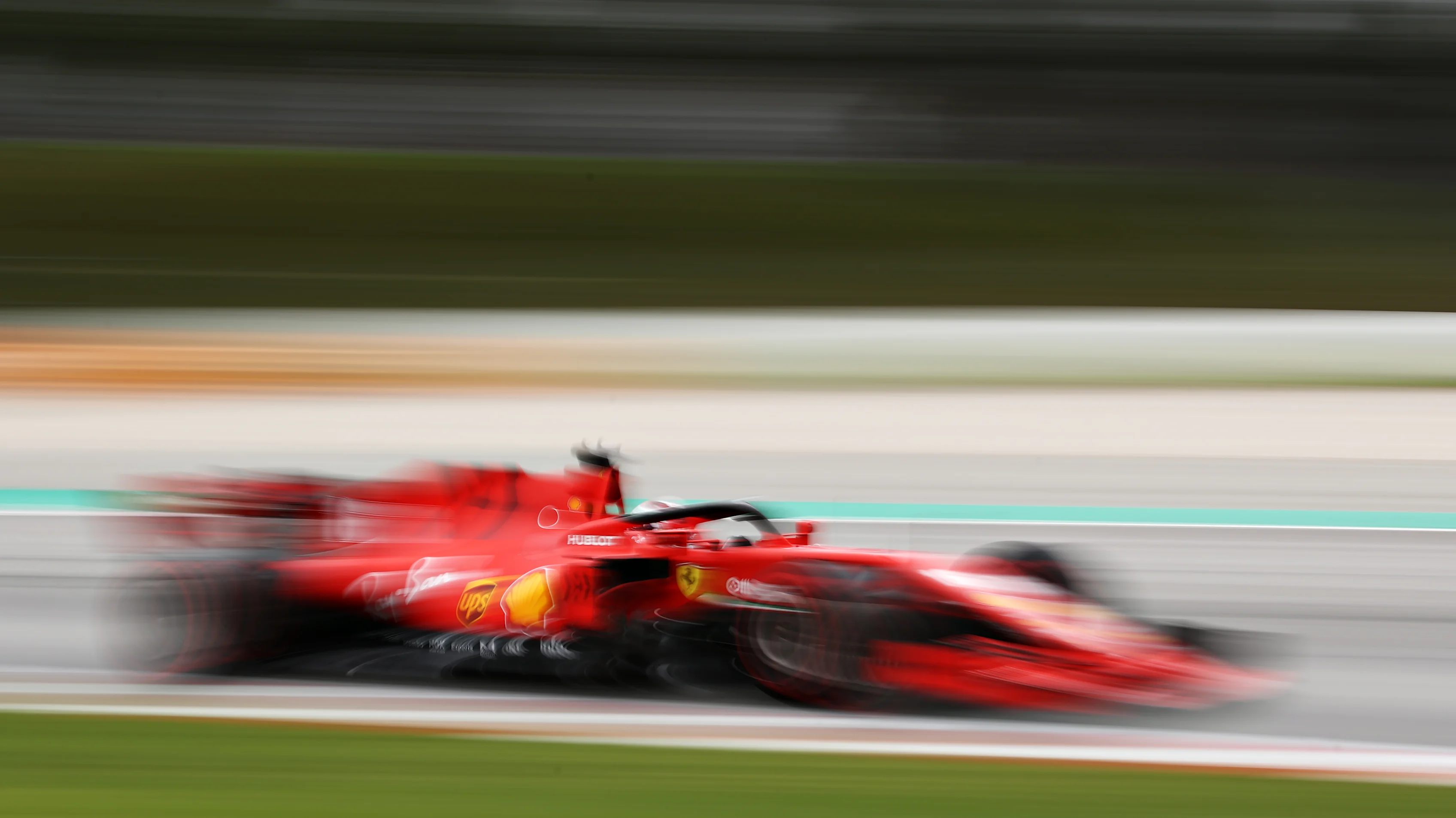 BARCELONA, SPAIN - FEBRUARY 28: Charles Leclerc of Monaco driving the (16) Scuderia Ferrari SF1000