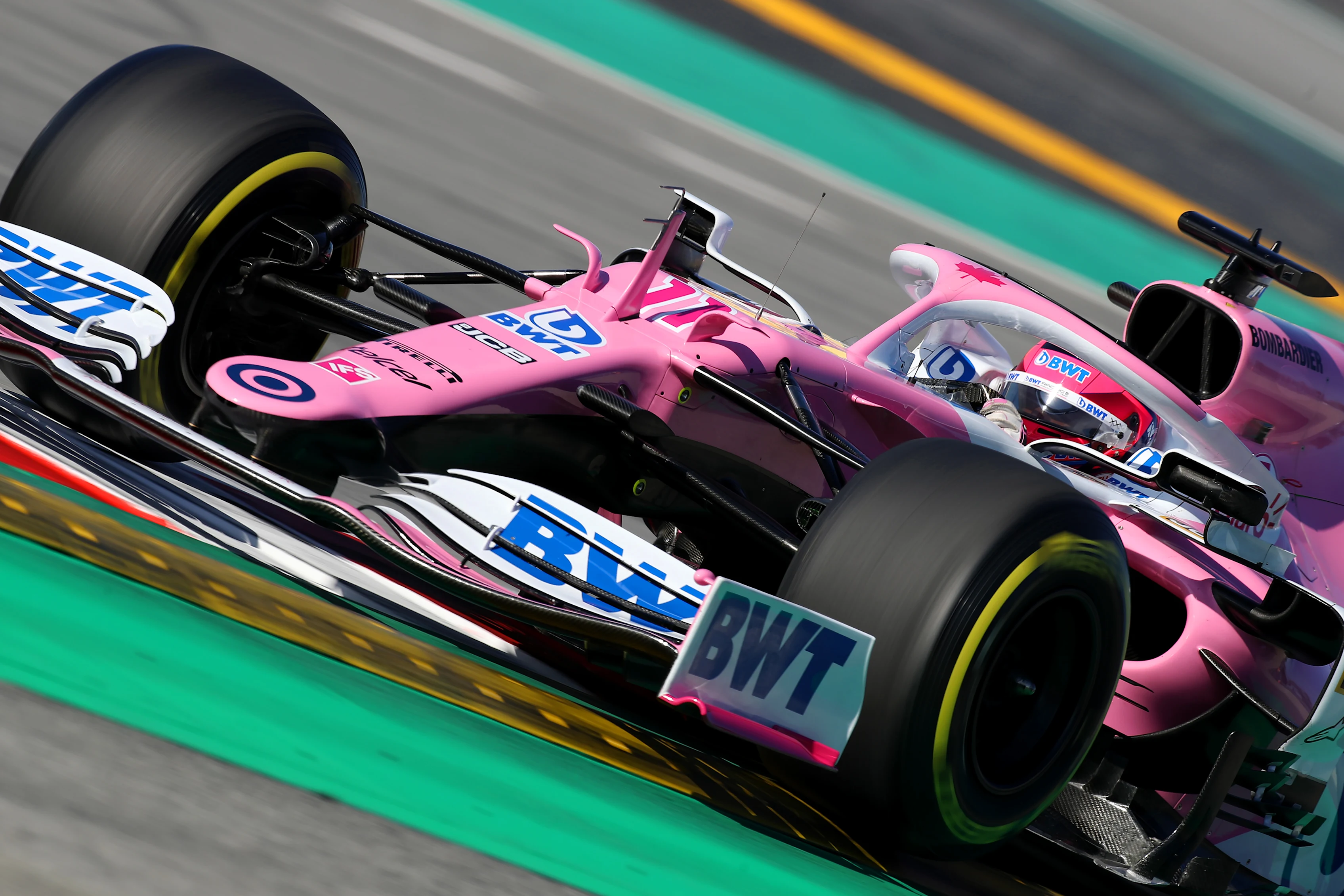 BARCELONA, SPAIN - FEBRUARY 28: Sergio Perez of Mexico driving the (11) Racing Point RP20 Mercedes