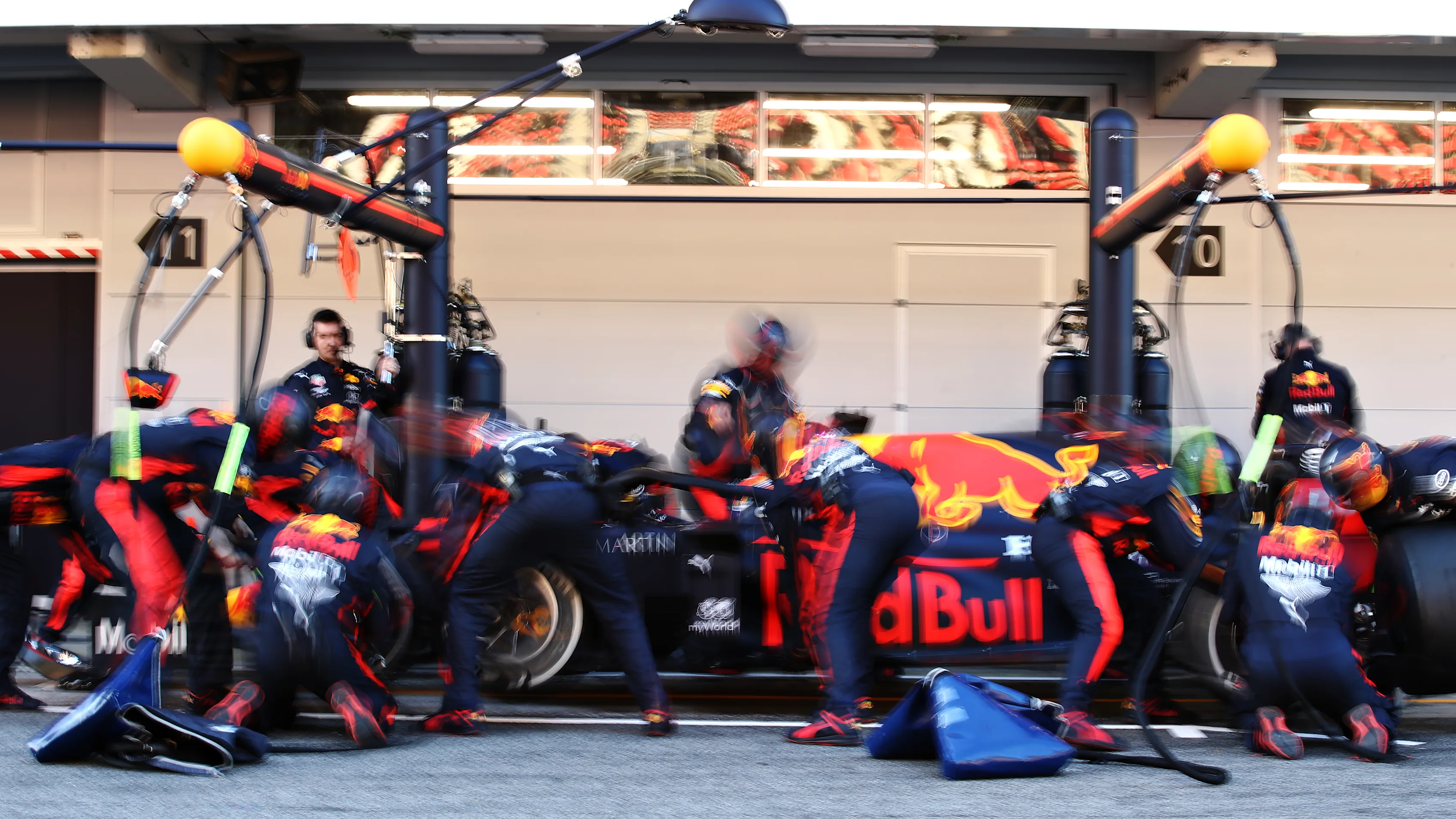 BARCELONA, SPAIN - FEBRUARY 27: Alexander Albon of Thailand driving the (23) Aston Martin Red Bull