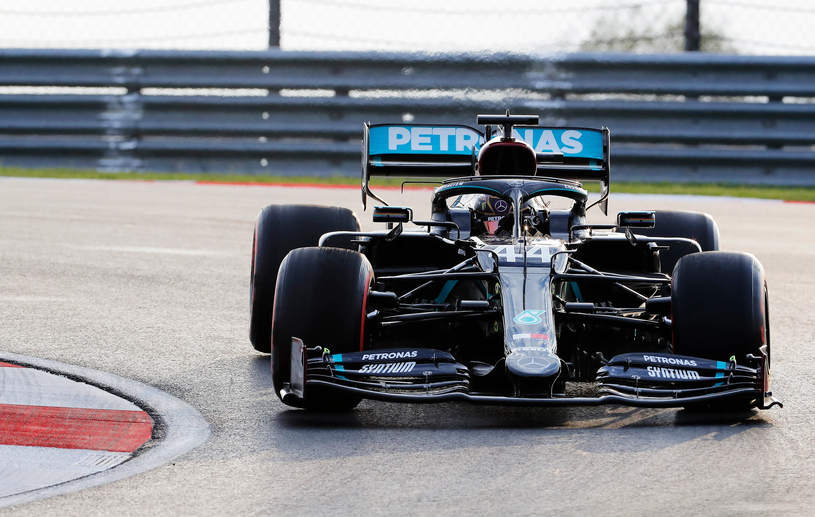 ISTANBUL, TURKEY - NOVEMBER 13: Lewis Hamilton of Great Britain driving the (44) Mercedes AMG