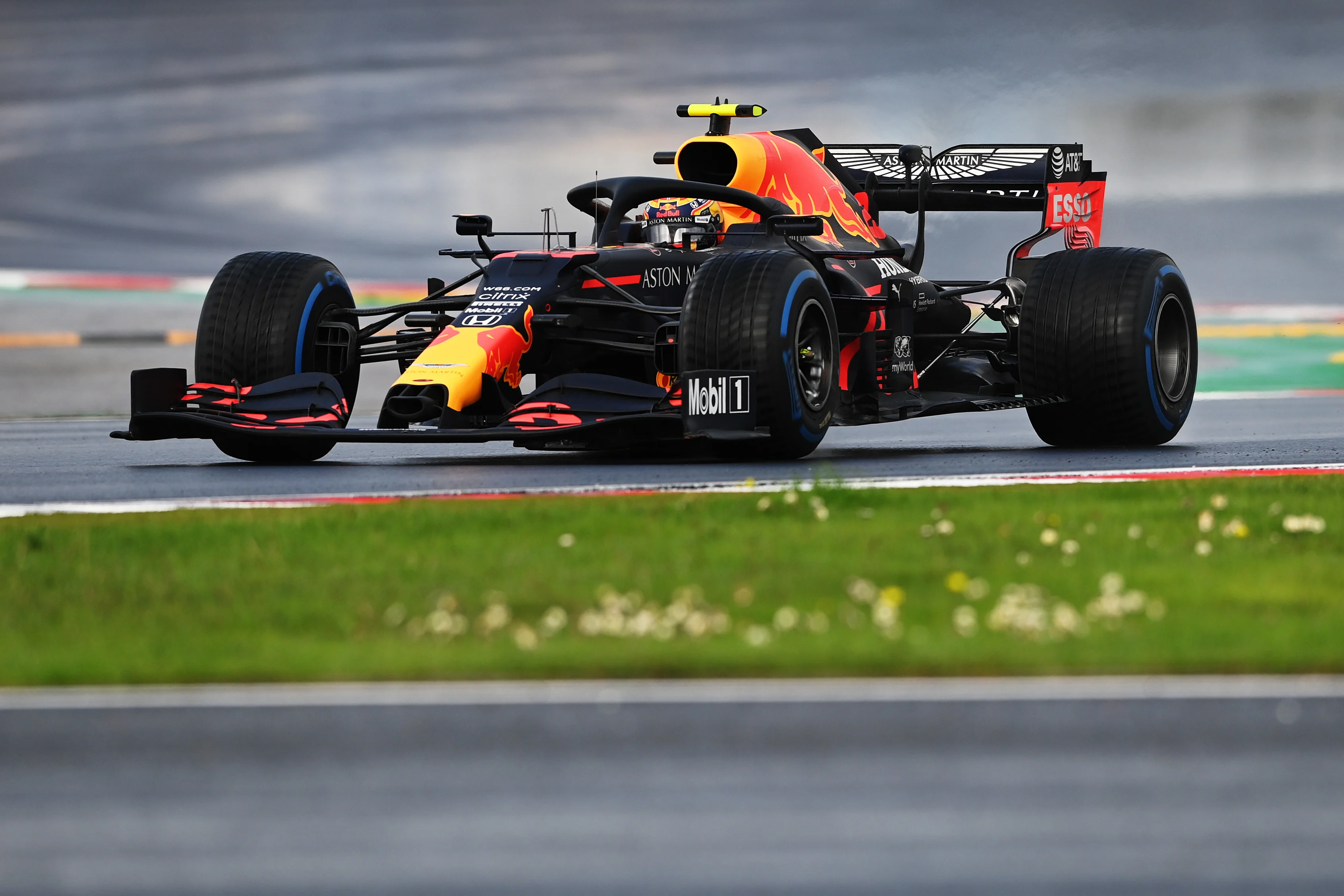 ISTANBUL, TURKEY - NOVEMBER 15: Alexander Albon of Thailand driving the (23) Aston Martin Red Bull