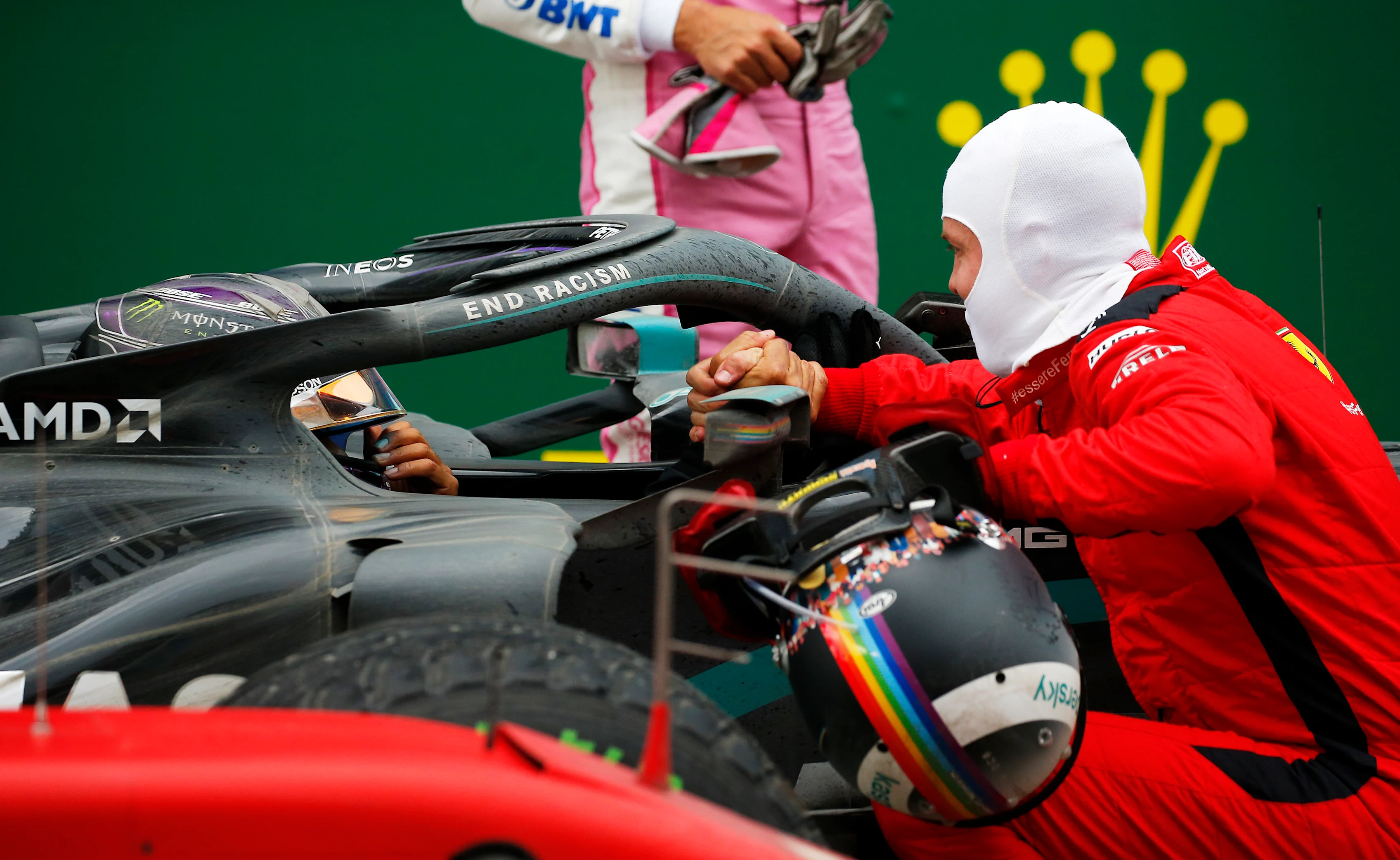 ISTANBUL, TURKEY - NOVEMBER 15: Race winner Lewis Hamilton of Great Britain and Mercedes GP is