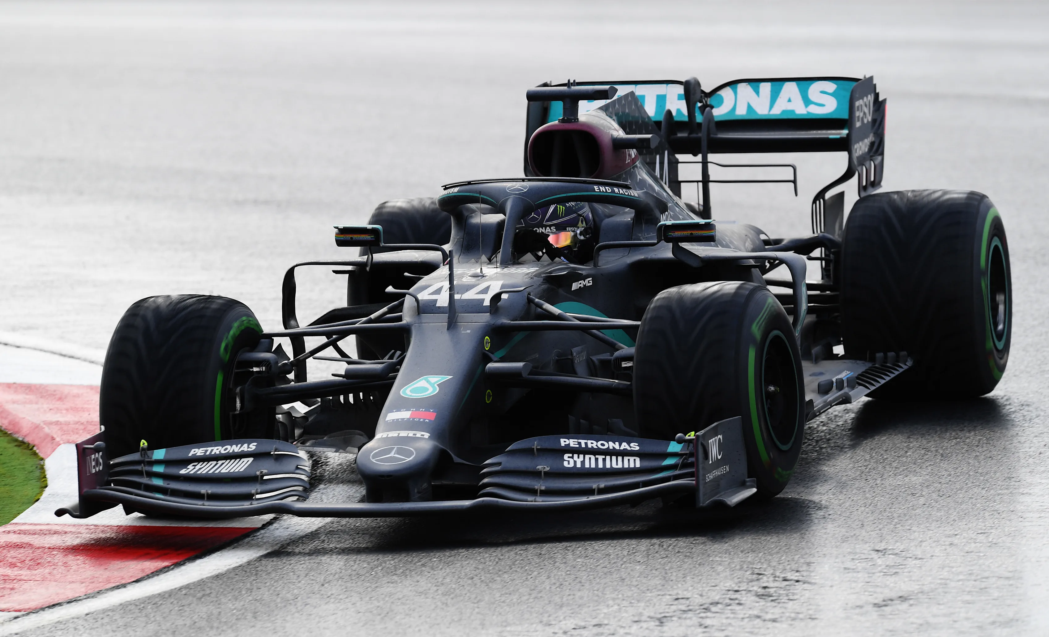 ISTANBUL, TURKEY - NOVEMBER 15: Lewis Hamilton of Great Britain driving the (44) Mercedes AMG