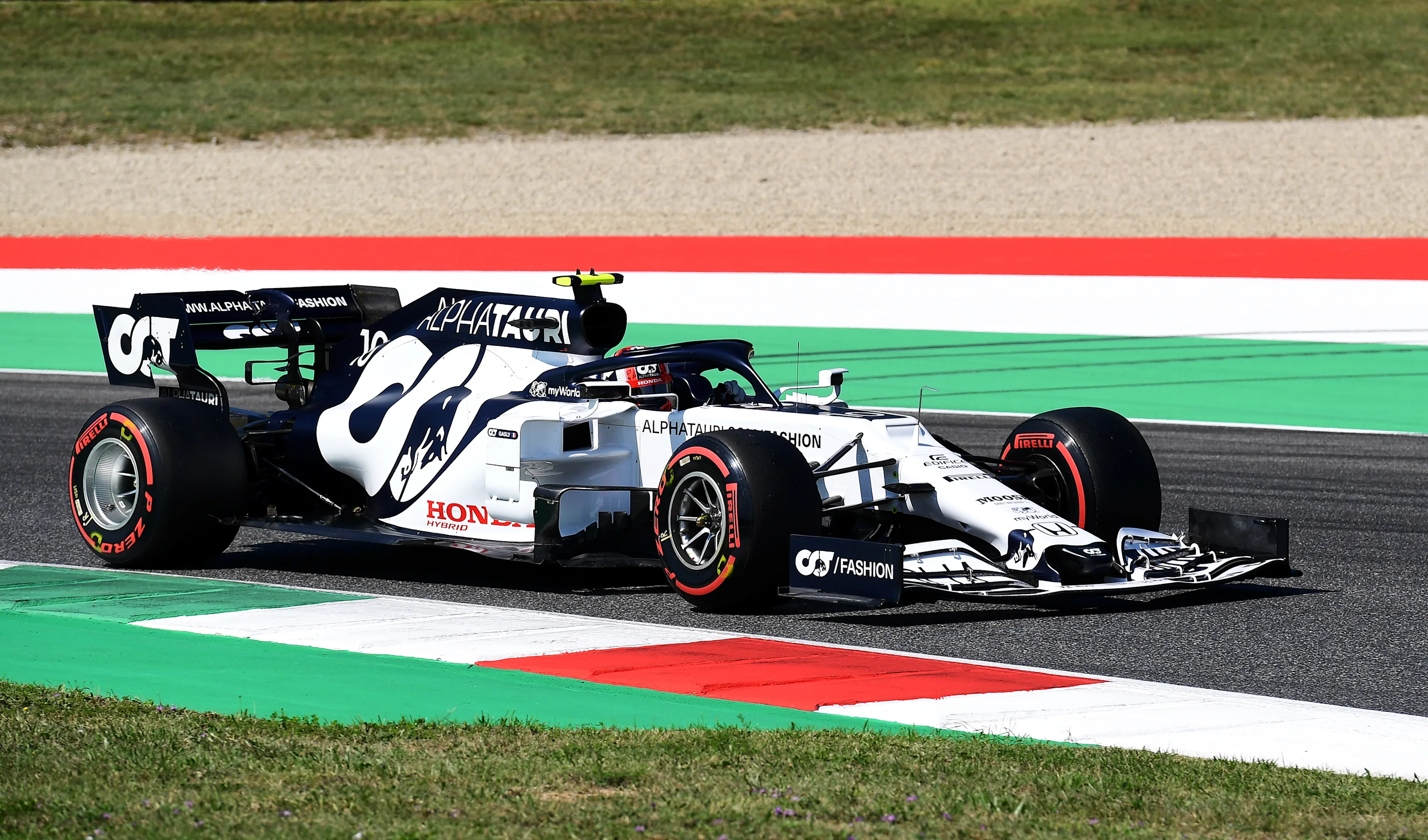 SCARPERIA, ITALY - SEPTEMBER 12: Pierre Gasly of France driving the (10) Scuderia AlphaTauri AT01