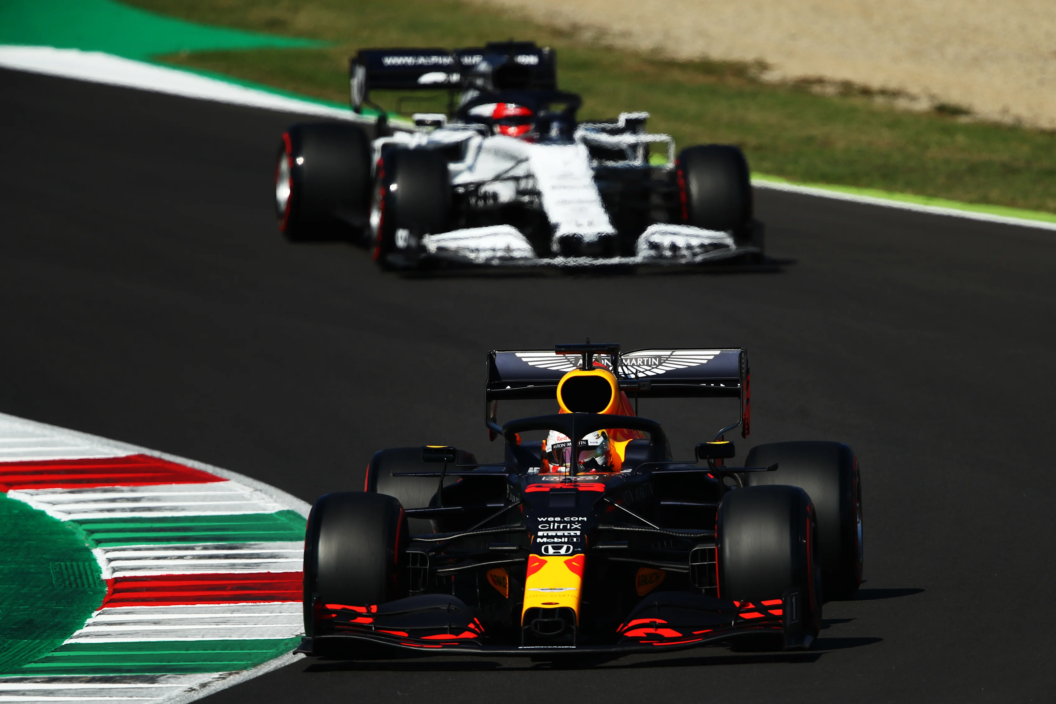 SCARPERIA, ITALY - SEPTEMBER 12: Max Verstappen of the Netherlands driving the (33) Aston Martin