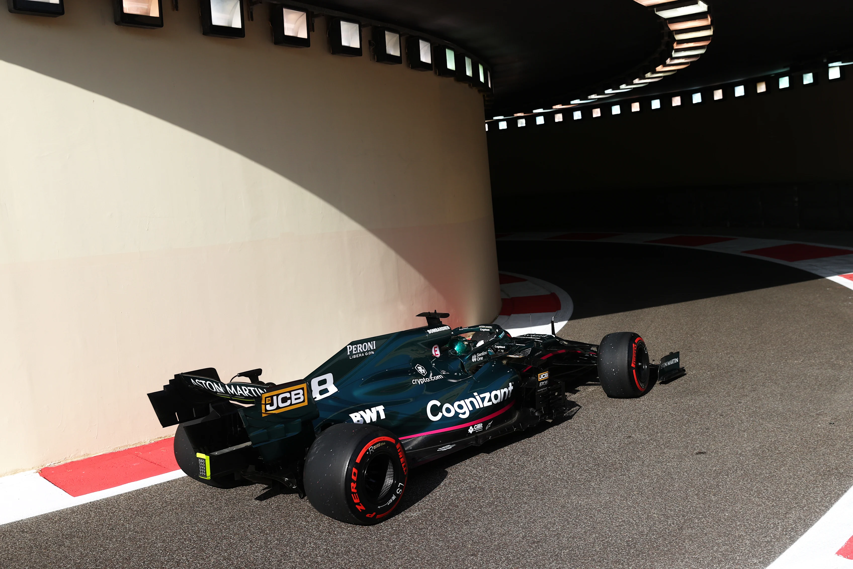 ABU DHABI, UNITED ARAB EMIRATES - DECEMBER 10: Lance Stroll of Canada driving the (18) Aston Martin