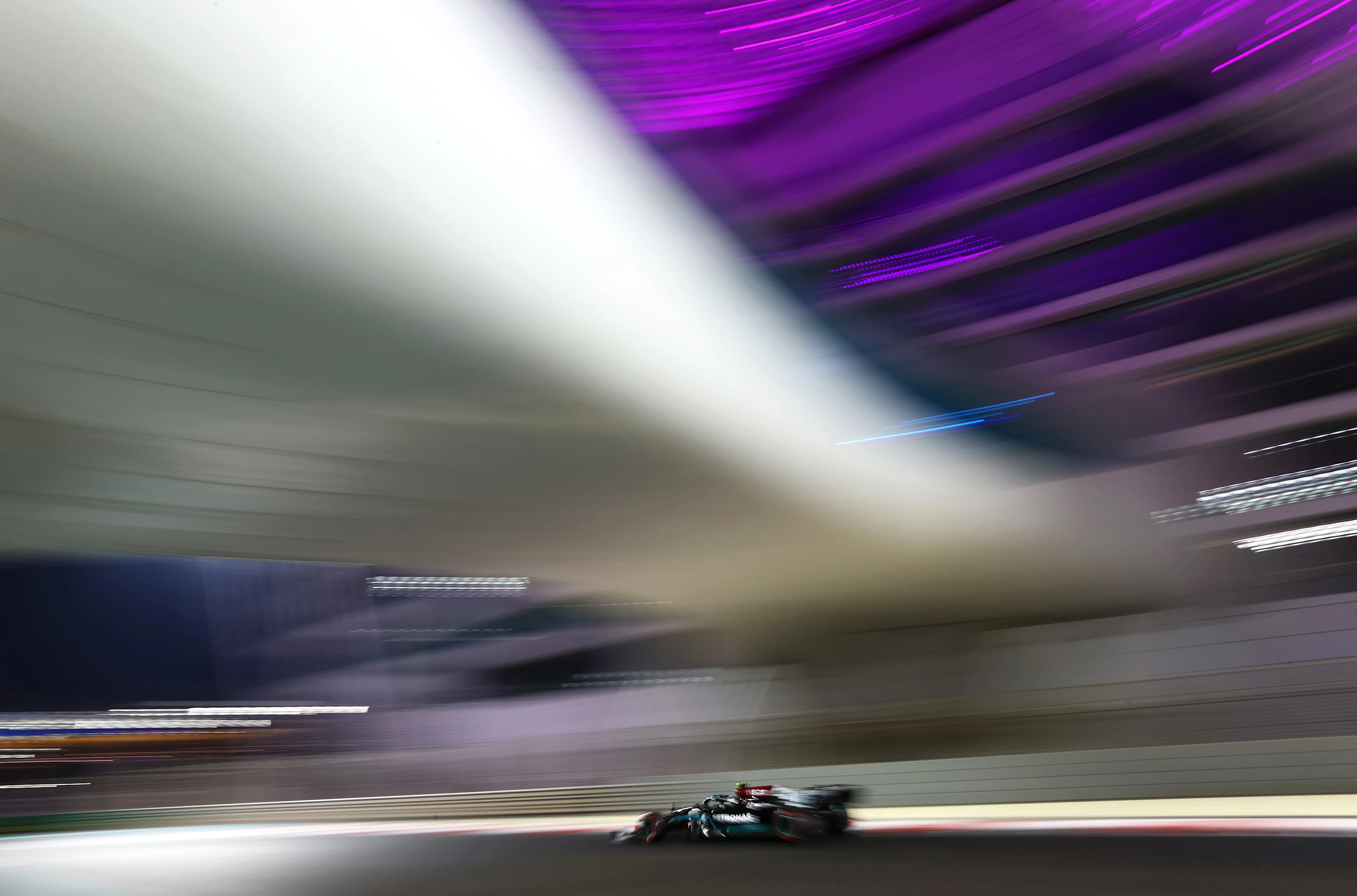 ABU DHABI, UNITED ARAB EMIRATES - DECEMBER 11: Valtteri Bottas of Finland driving the (77) Mercedes