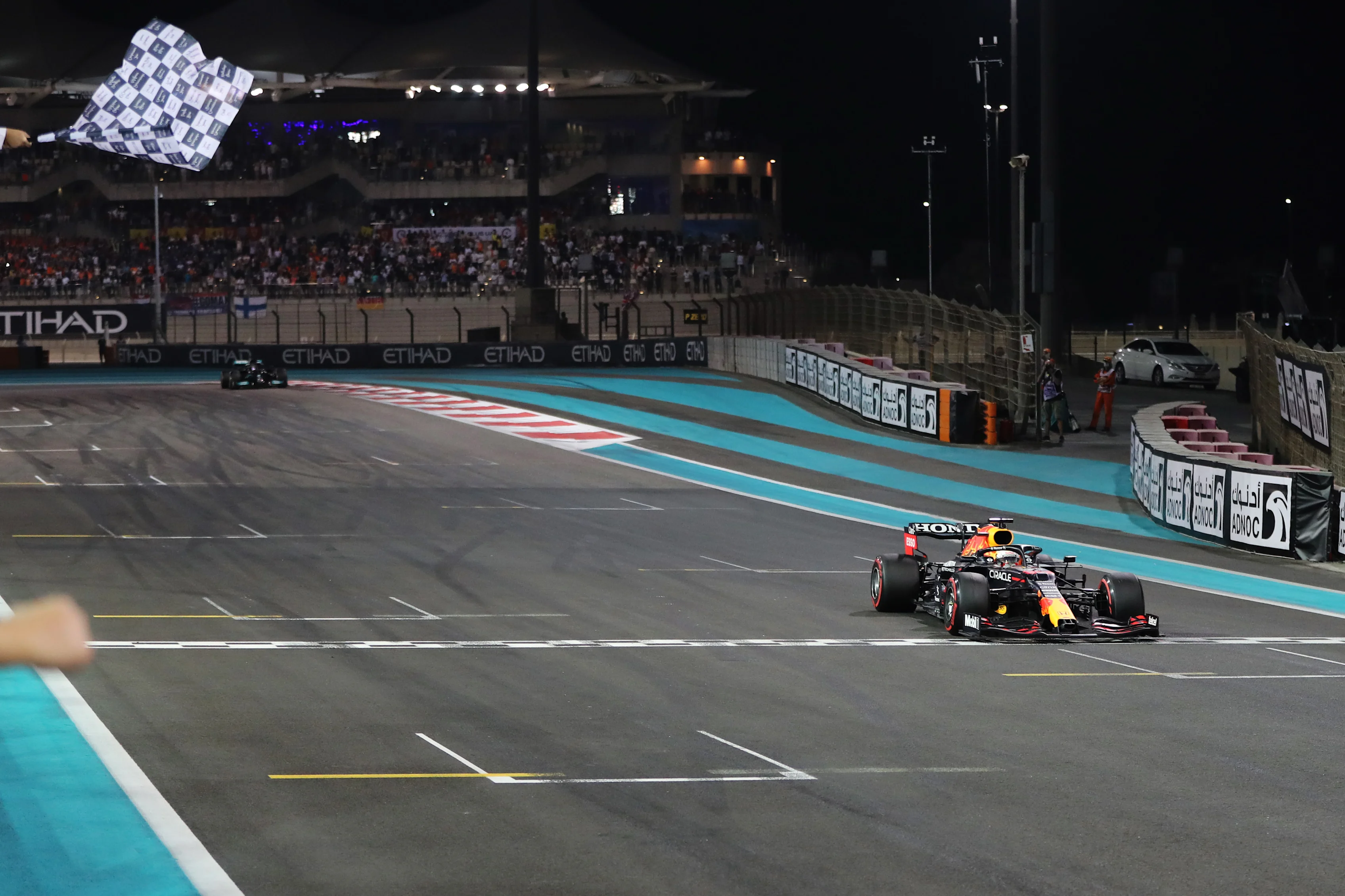 ABU DHABI, UNITED ARAB EMIRATES - DECEMBER 12: Race winner Max Verstappen of the Netherlands