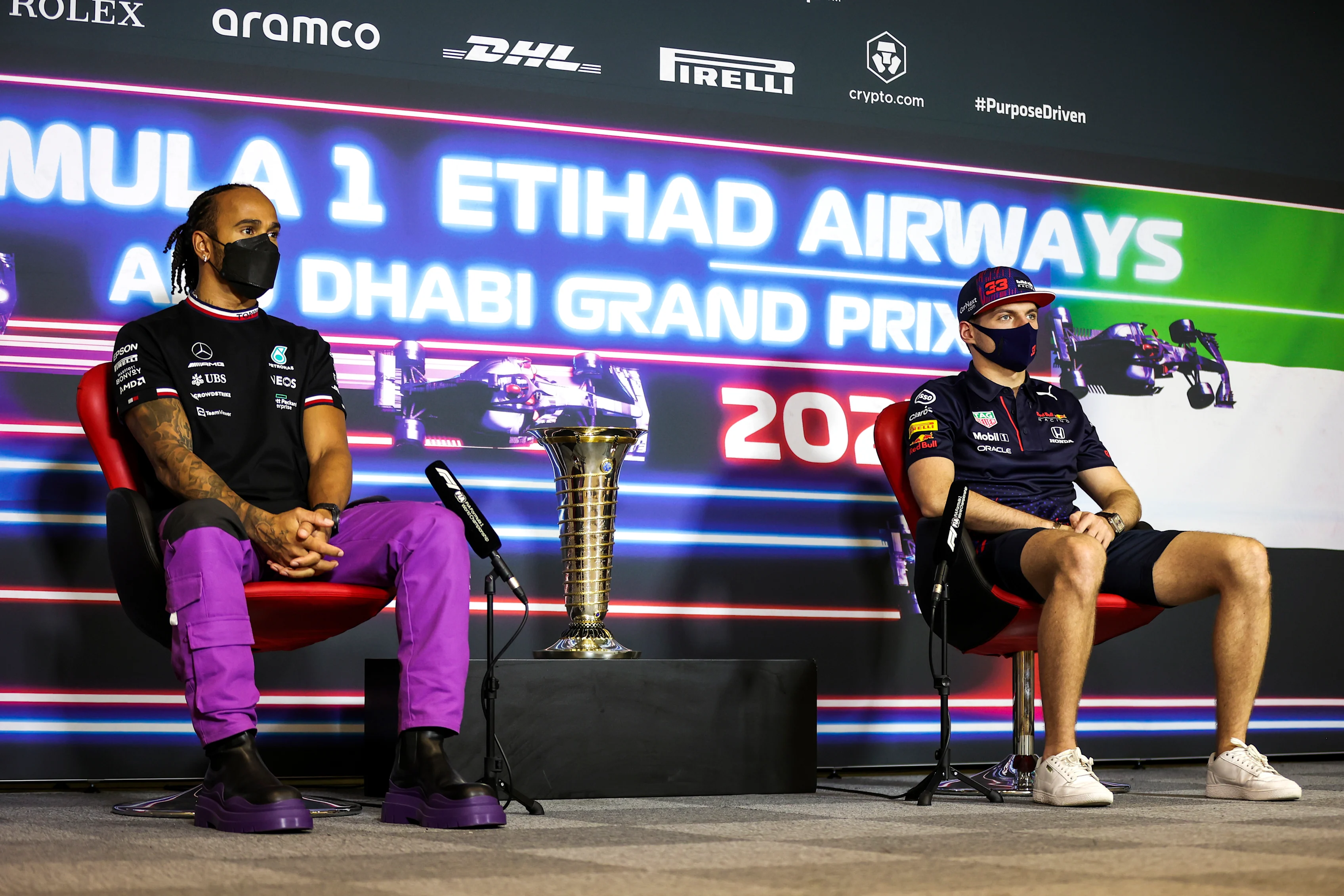 ABU DHABI, UNITED ARAB EMIRATES - DECEMBER 09: Lewis Hamilton of Great Britain and Mercedes GP and