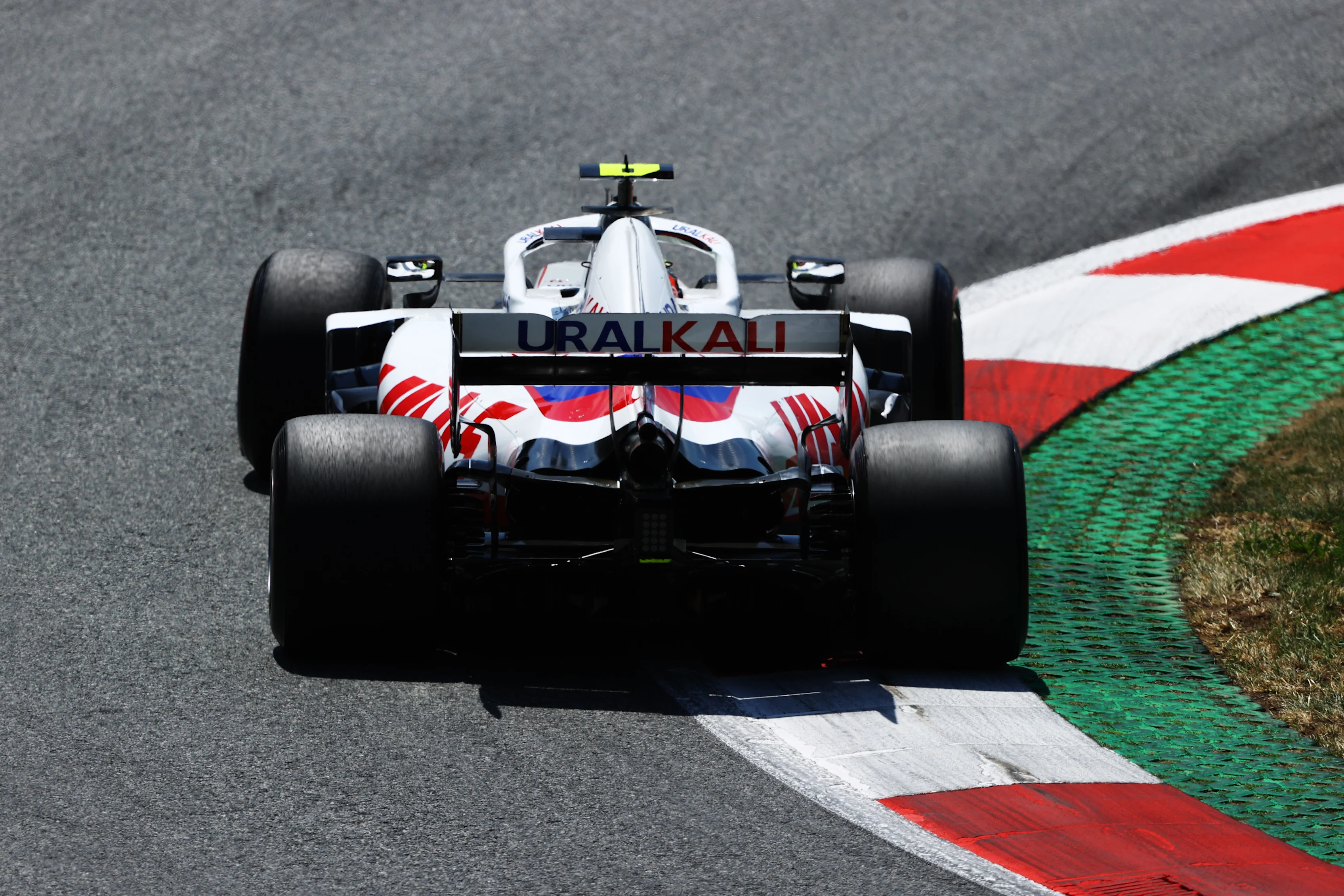 SPIELBERG, AUSTRIA - JULY 03: Mick Schumacher of Germany driving the (47) Haas F1 Team VF-21 Ferrari during final practice ahead of the F1 Grand Prix of Austria at Red Bull Ring on July 03, 2021 in Spielberg, Austria. (Photo by Bryn Lennon/Getty Images)