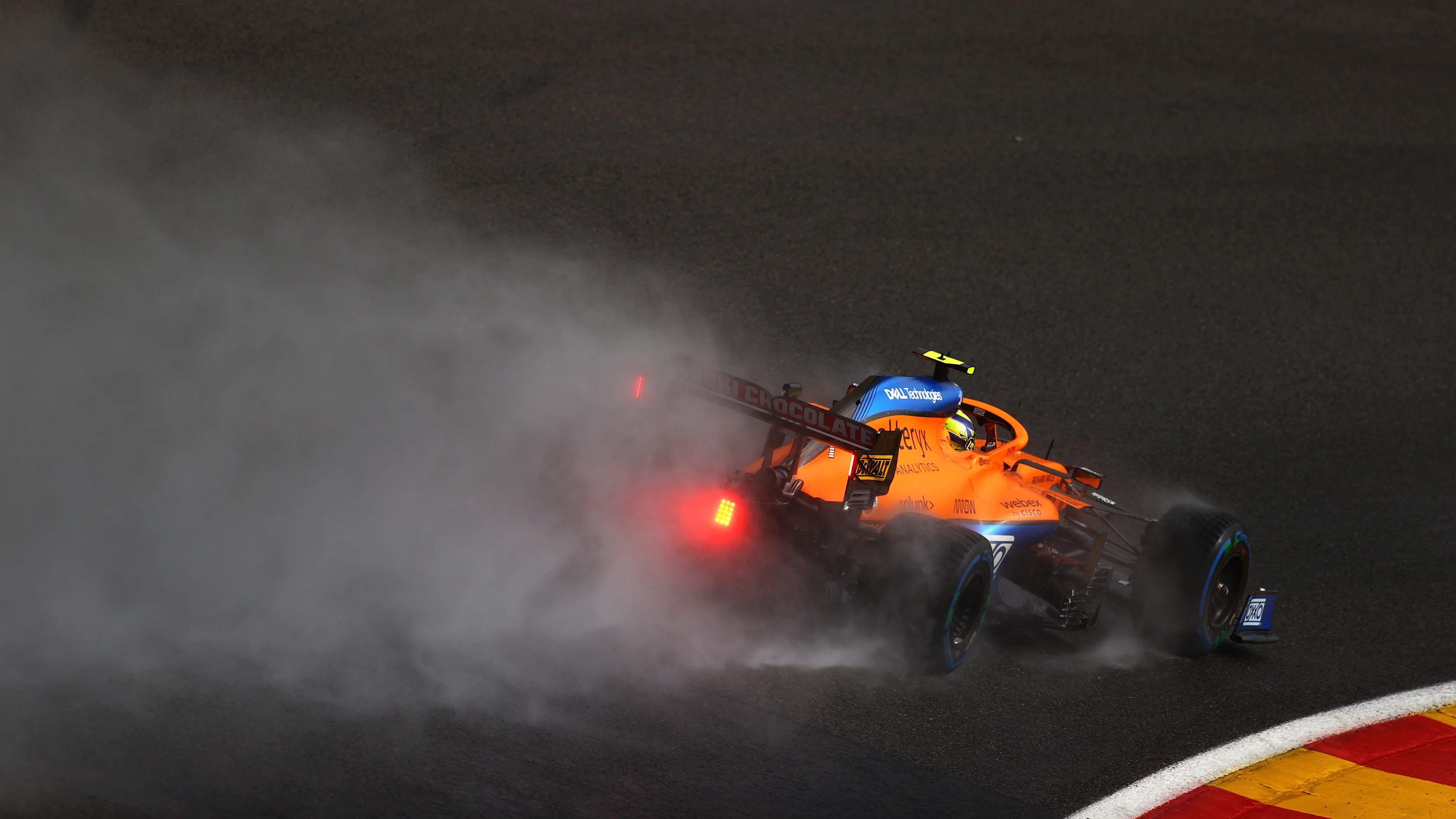 SPA, BELGIUM - AUGUST 28: Lando Norris of Great Britain driving the (4) McLaren F1 Team MCL35M