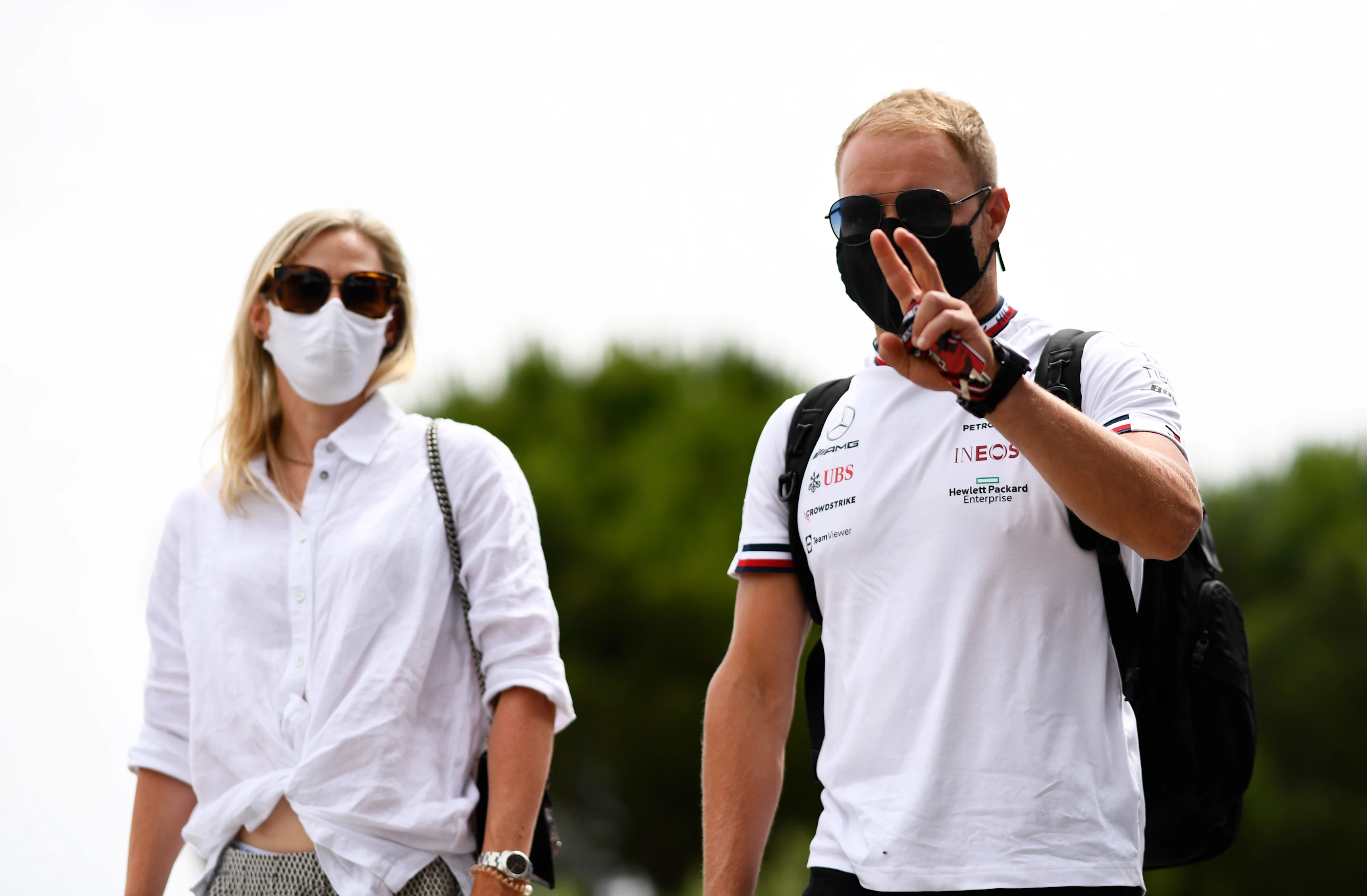 LE CASTELLET, FRANCE - JUNE 17: Valtteri Bottas of Finland and Mercedes GP walks in the Paddock
